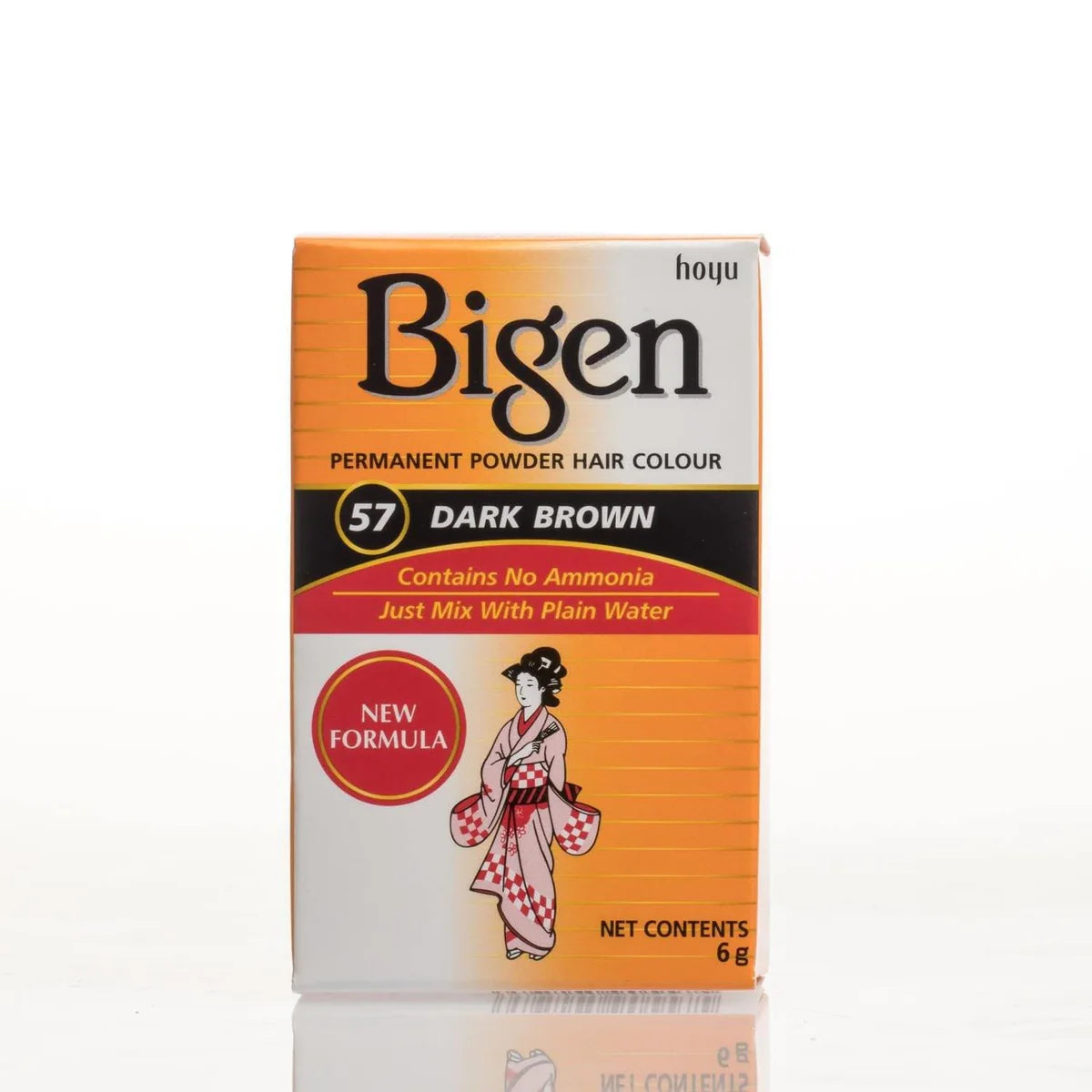 Bigen Permanent بودرة صبغة شعر 57 Dark بني