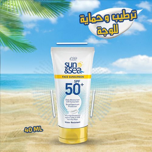 إيفا Sun و Sea Face واقي شمس 40 مل Spf 50 Daily مرطب - الصورة 2