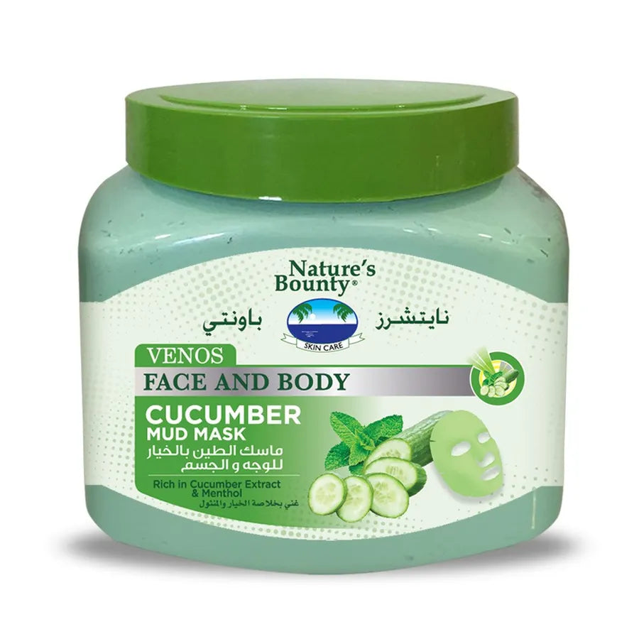 Nature's Bounty Venos Mud ماسك Cucumber و menthol 560مل