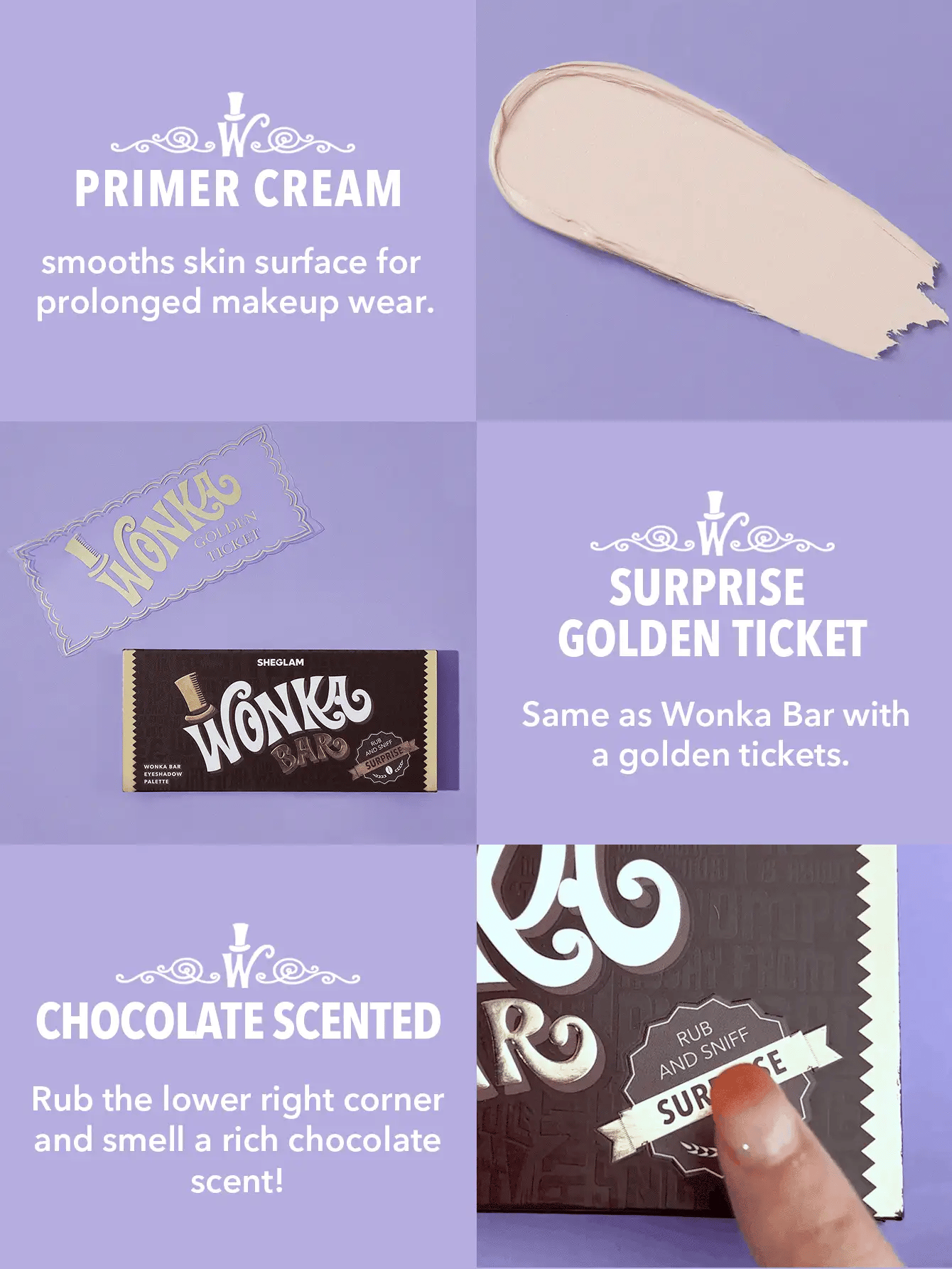شيجلام Willy wonka Wonka Bar باليت ظلال عيون 8 Colors - الصورة 4