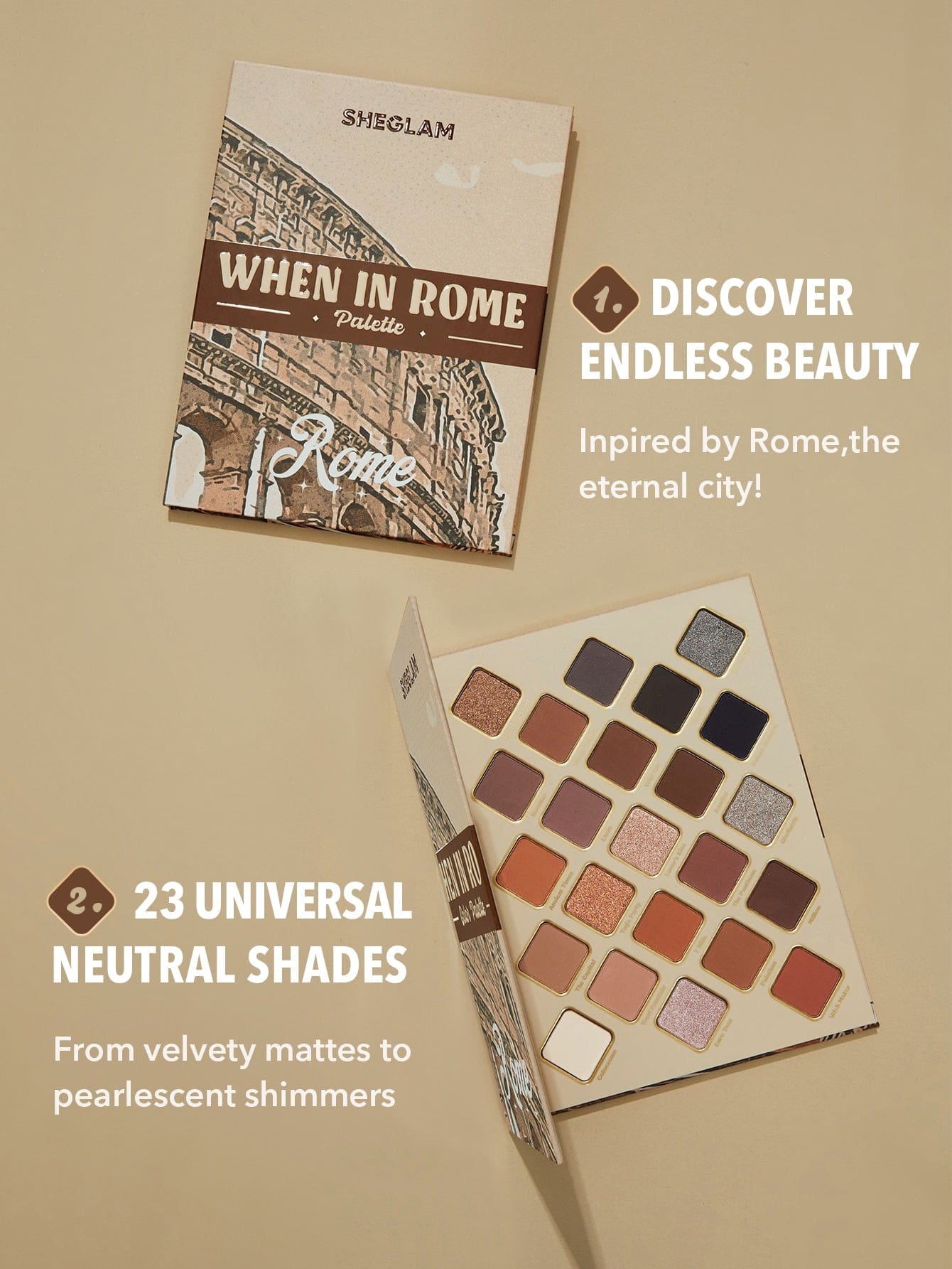 شيجلام When In Rome باليت ظلال عيون 23-Clolor - الصورة 3