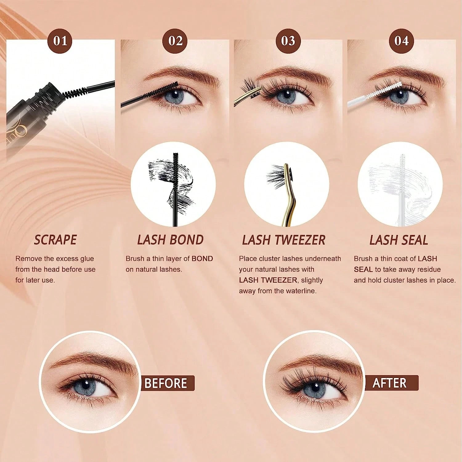 Azenlo LASH clusters Diy AT Home Within 5MIN - الصورة 4