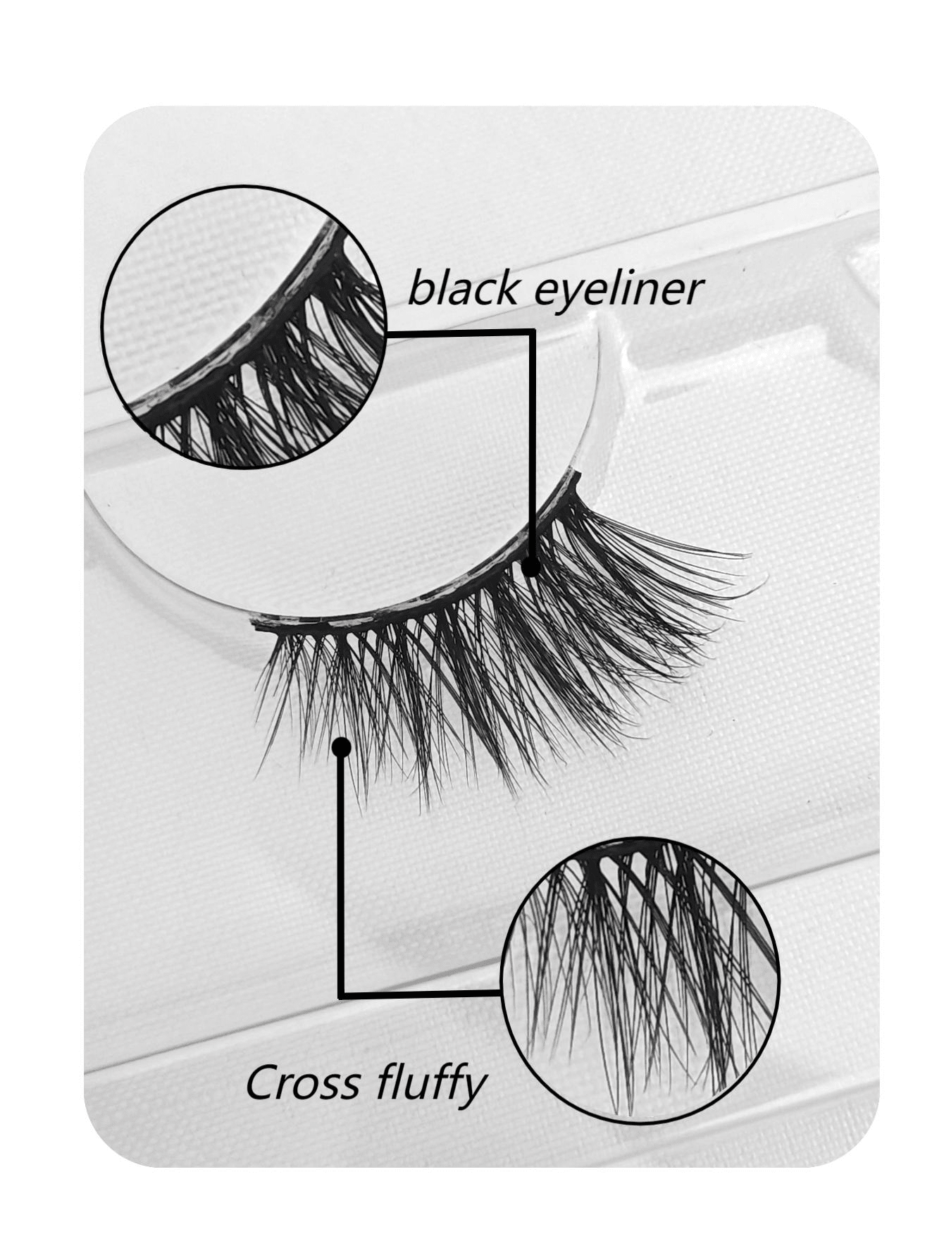شي إن 6 pairs طقم Cat Eye Style Natural Short - الصورة 2