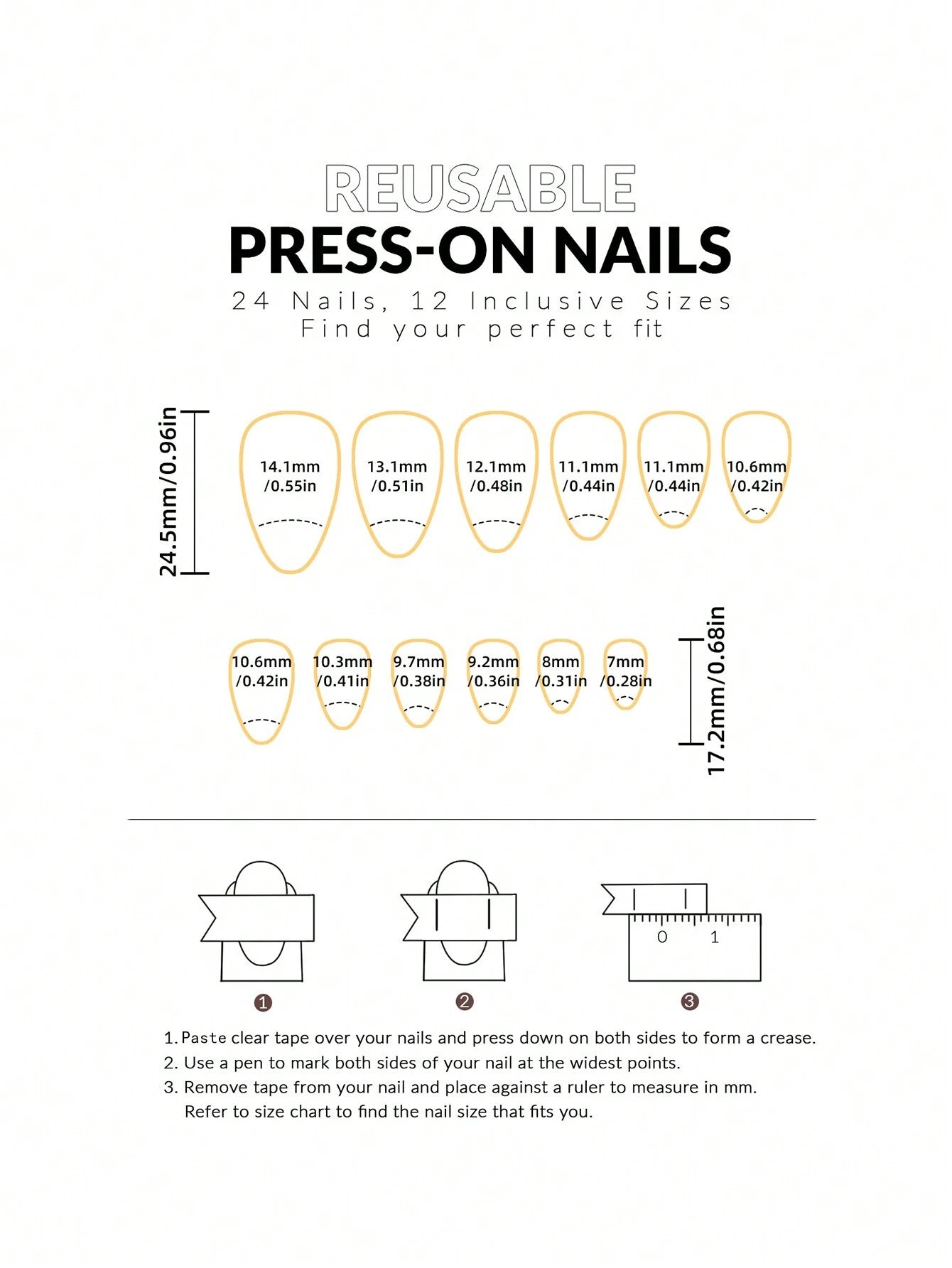 شي إن 24قطع Summer Model Short Nails وردي French - الصورة 3