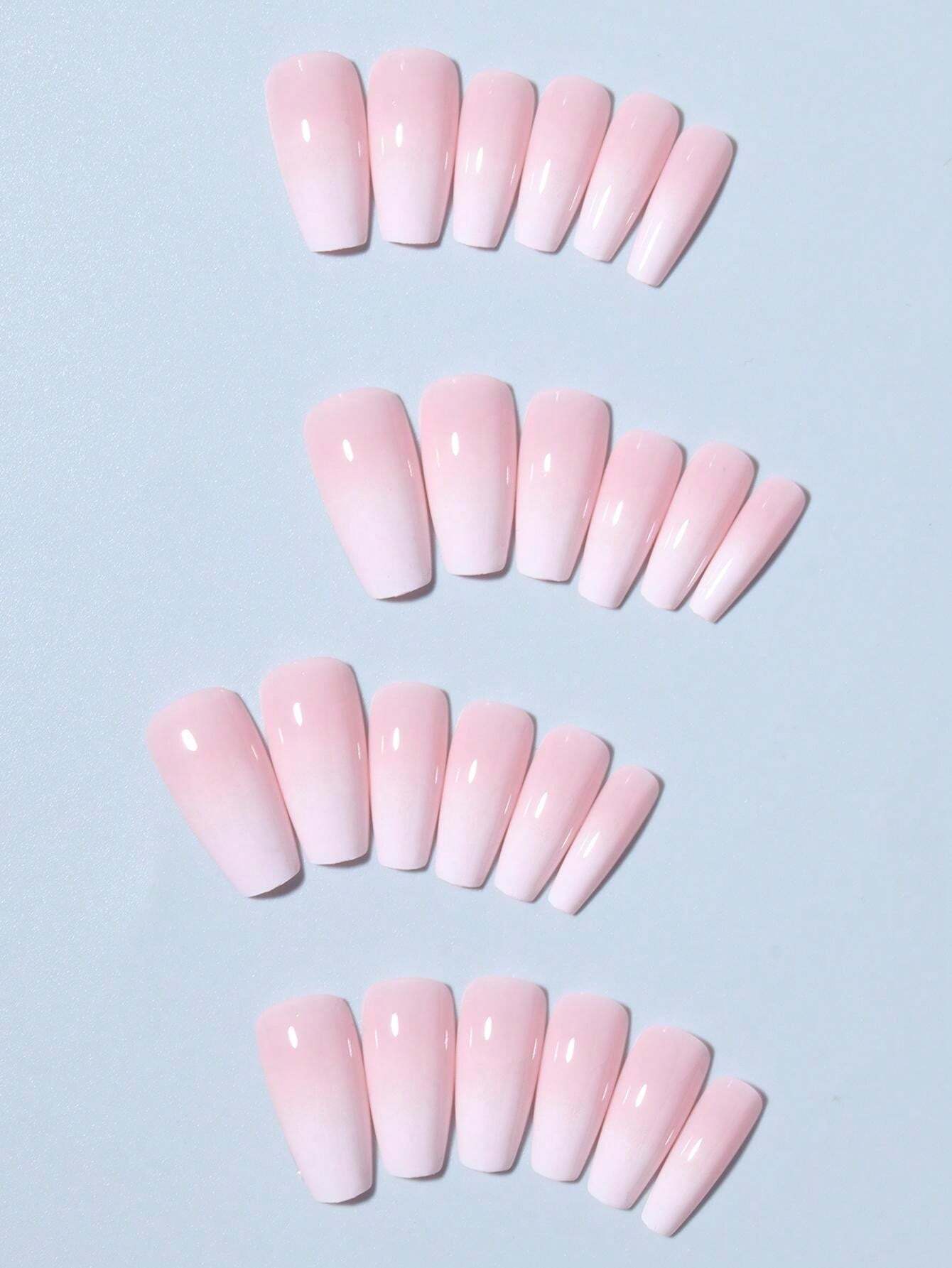 شي إن أبيض Gradient Nails 150 قطع - الصورة 6