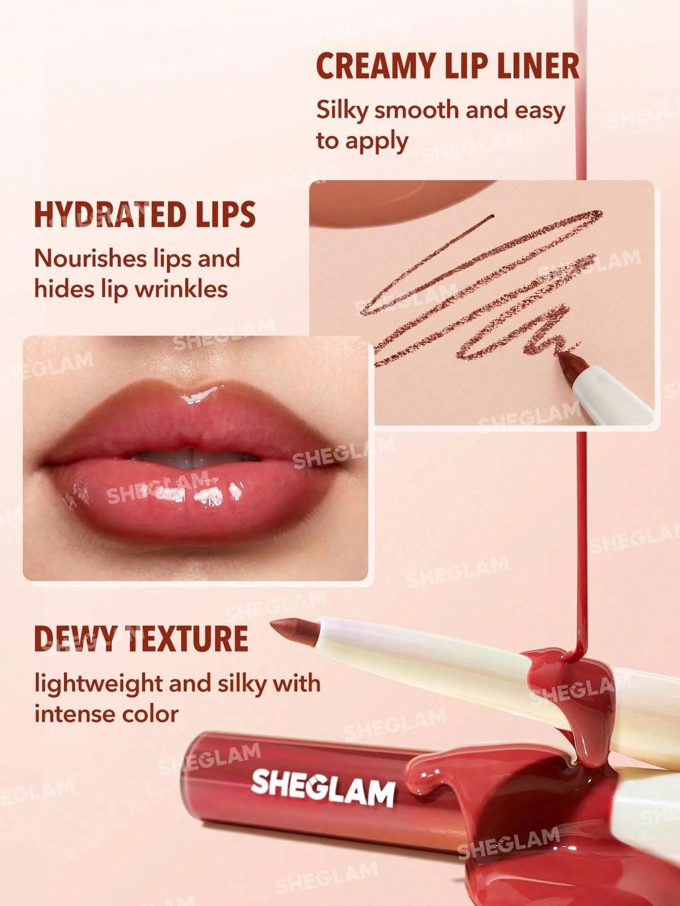 شيجلام Lip Rules Liner و Gloss Pen - الصورة 4