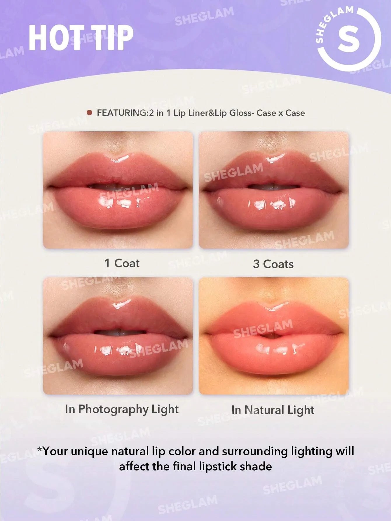 شيجلام Lip Rules Liner و Gloss Pen - الصورة 7
