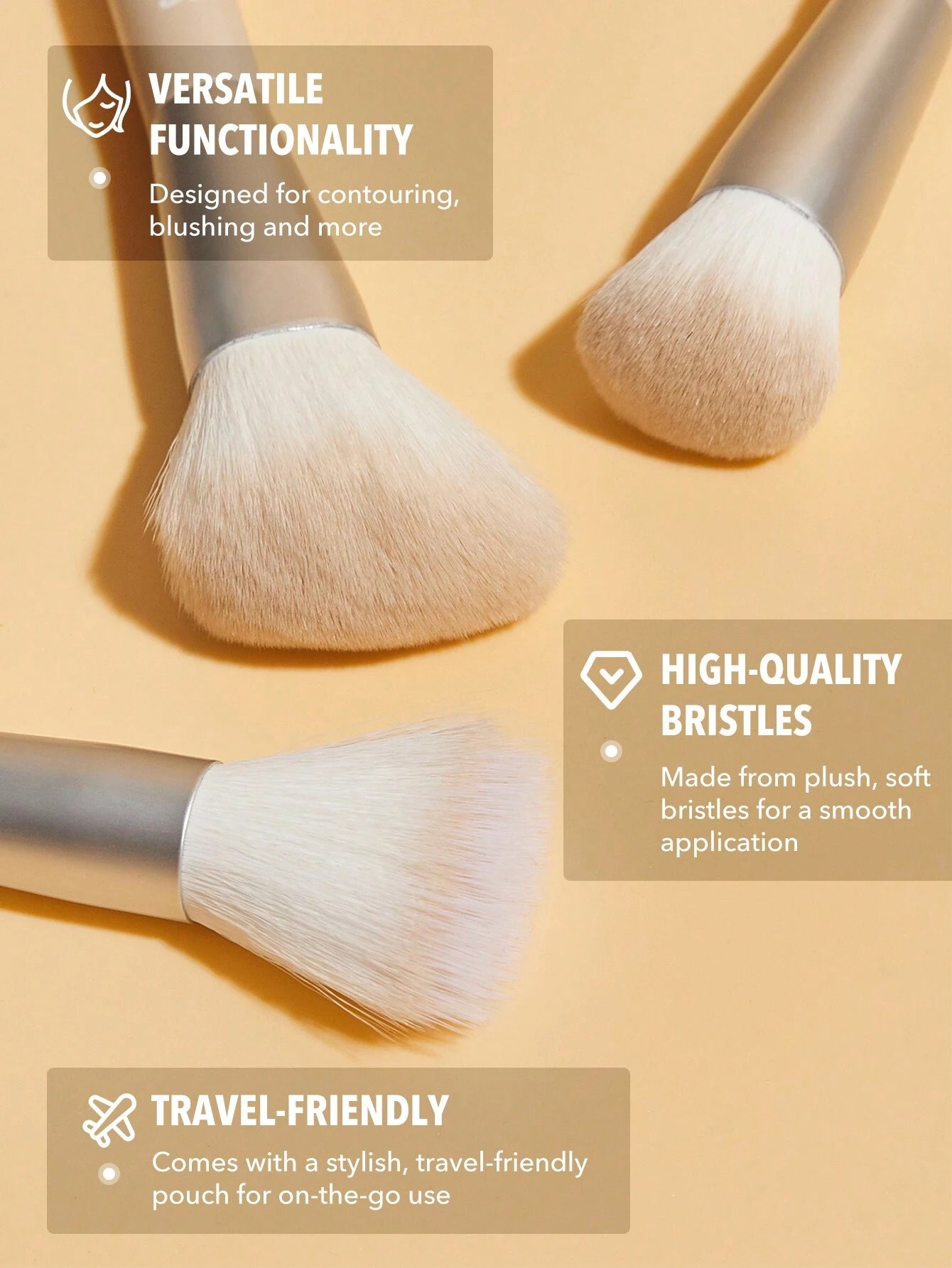 شيجلام Glam 101 Face Essentials طقم فرش مكياج - الصورة 6