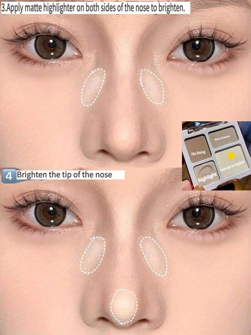 شي إن Tatibeauty Face Contour باليت مقاوم للماء 4-Color 805 - الصورة 4