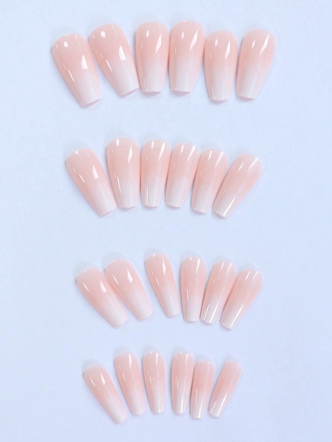 شي إن 24قطع Short Coffin Shape وردي Nail - الصورة 3