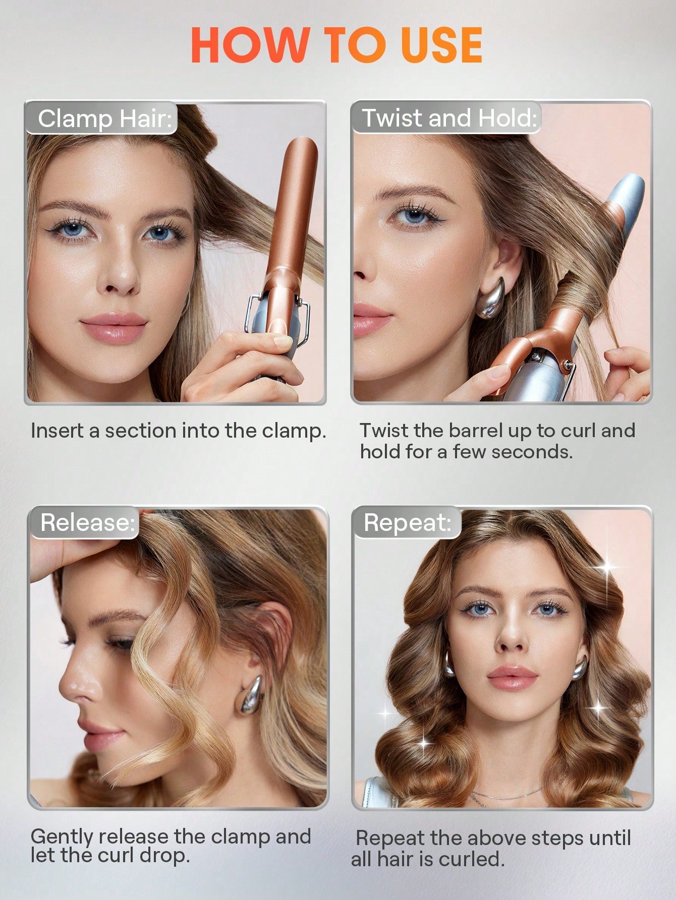 شيجلام Hair it curl curling iron 9mm - الصورة 6