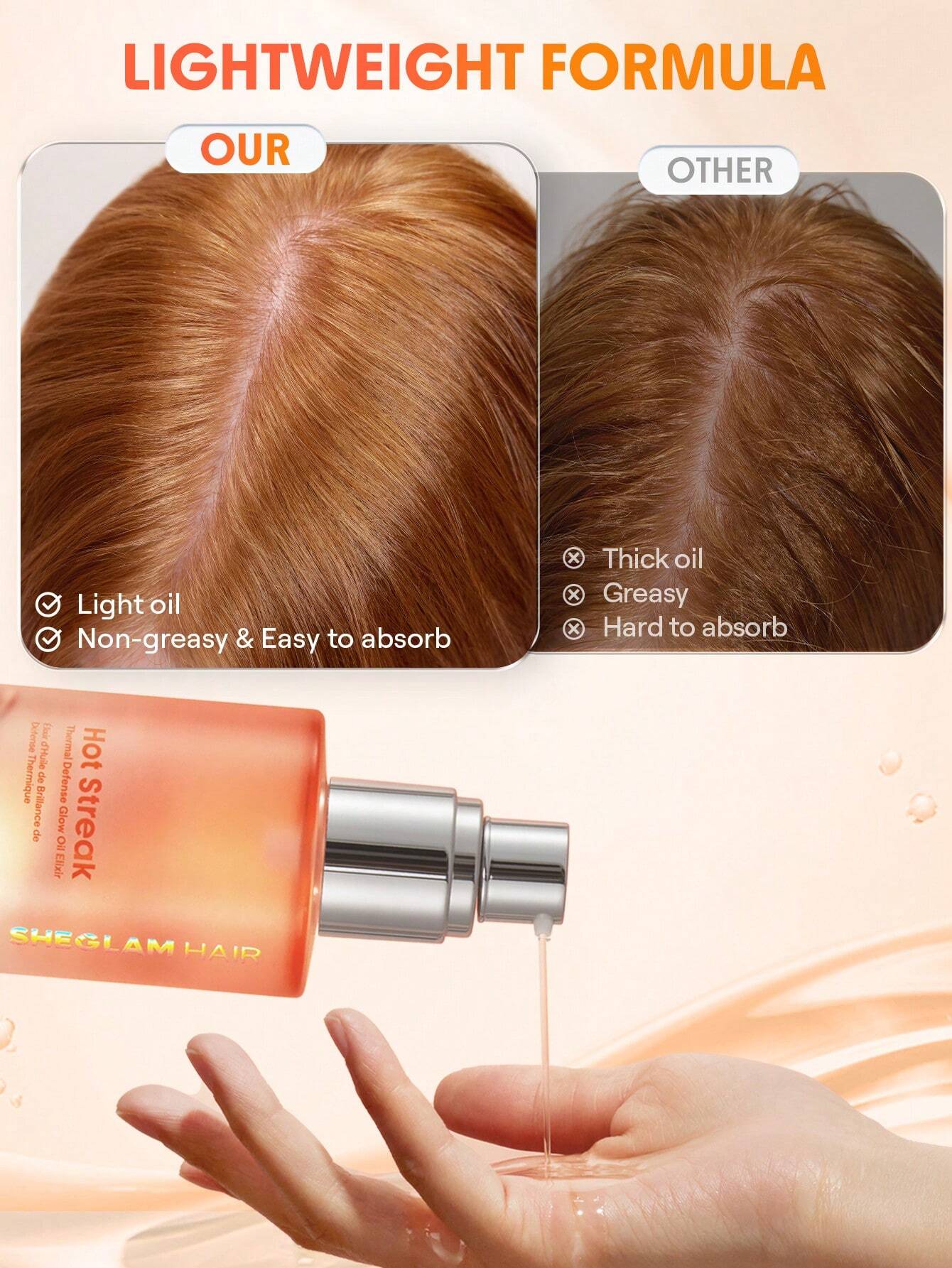 شيجلام Hair Hot Streak Thermal Defense Glow زيت Elixir 50مل - الصورة 5