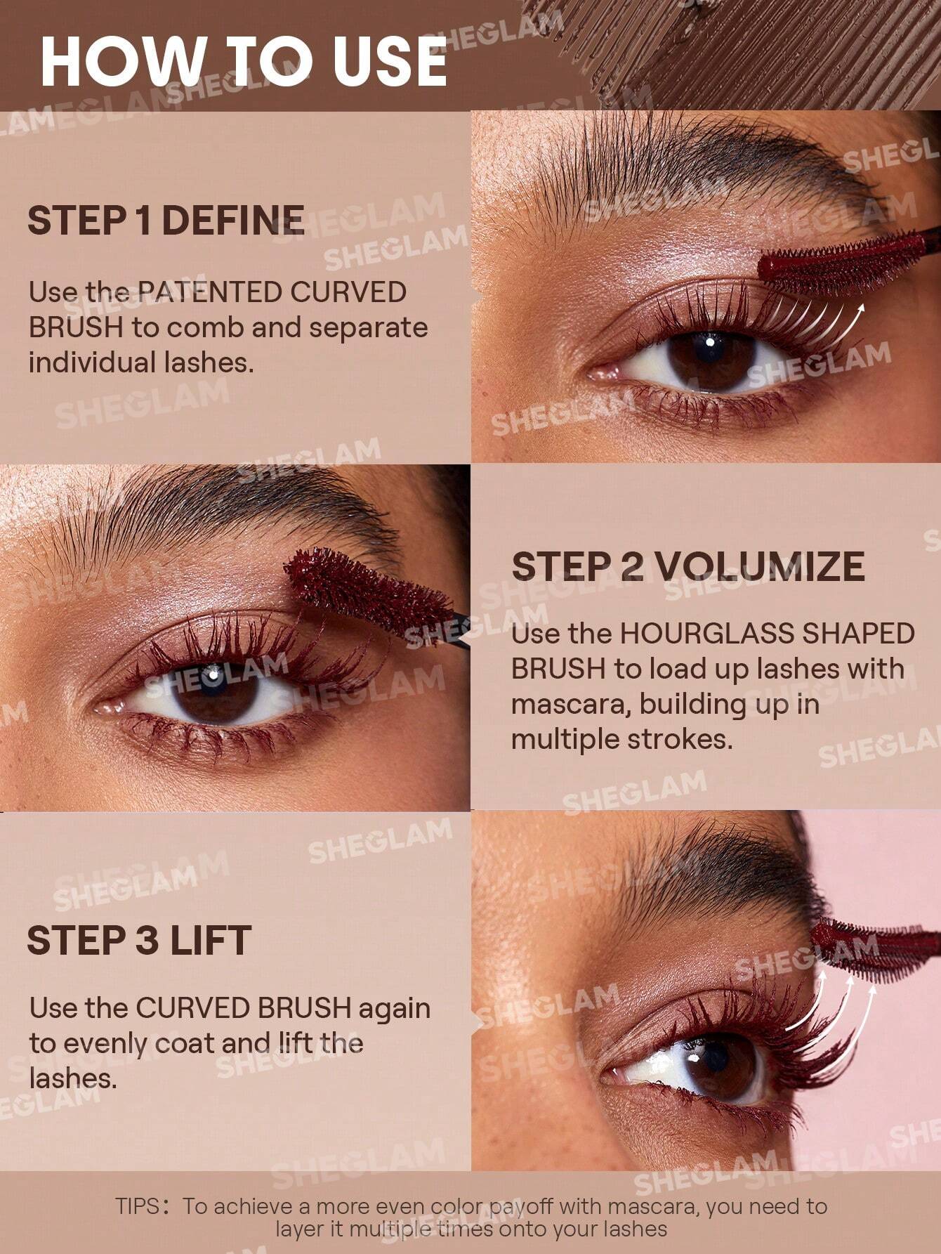 شيجلام All-In-One Volume و Length ماسكارا-مقاوم للماء Macchiato - الصورة 3