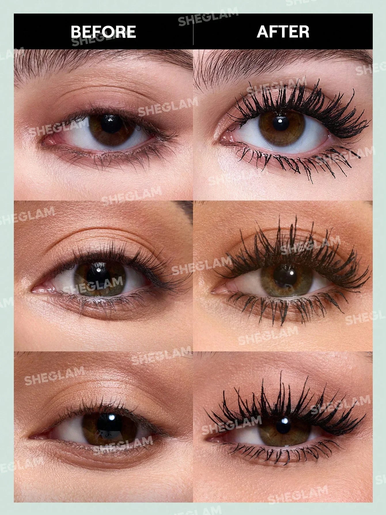 شيجلام All-In-One Volume و Length ماسكارا-Washable أسود 2 In 1 - الصورة 4