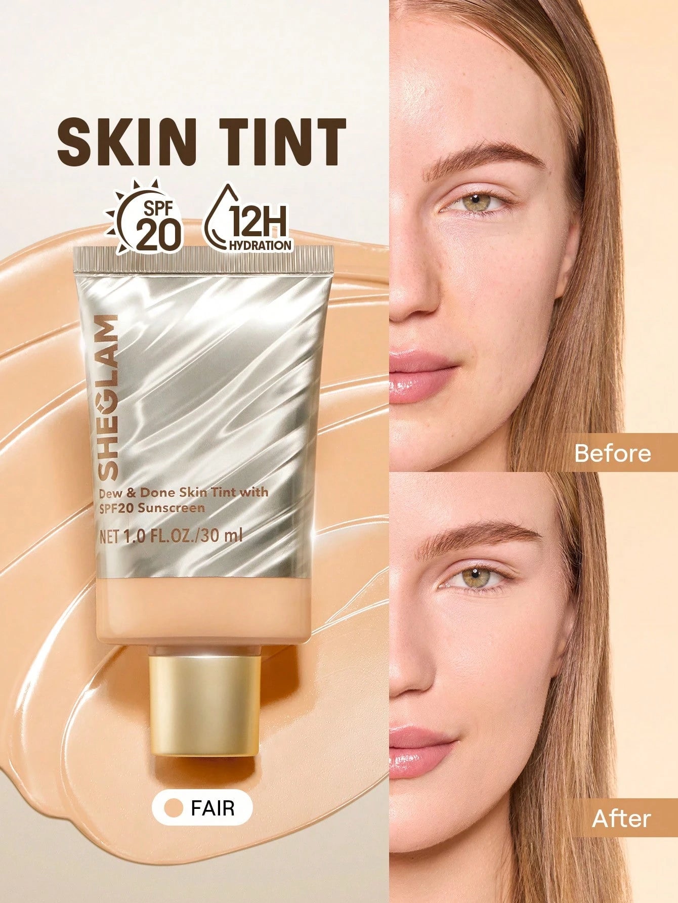 شيجلام Dew و Done Skin Tint مع Spf20 - الصورة 9