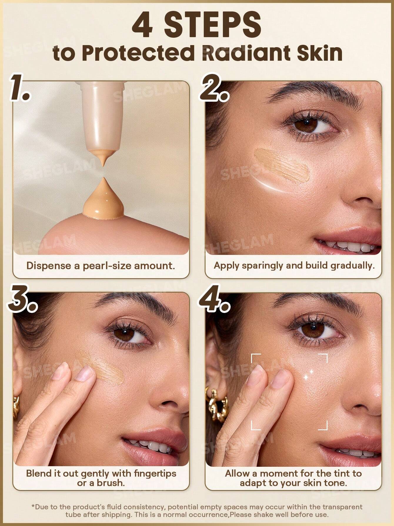 شيجلام Dew و Done Skin Tint مع Spf20 Sample - الصورة 9