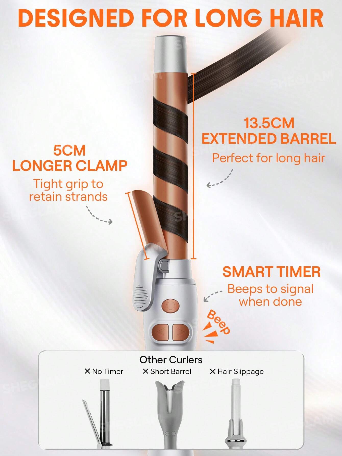 شيجلام Hair It Curl Rotating Curling Iron - الصورة 5