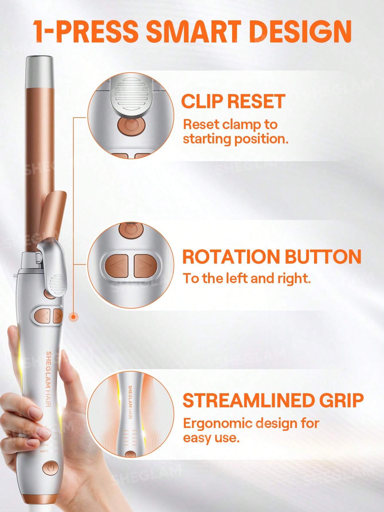 شيجلام Hair It Curl Rotating Curling Iron - الصورة 2