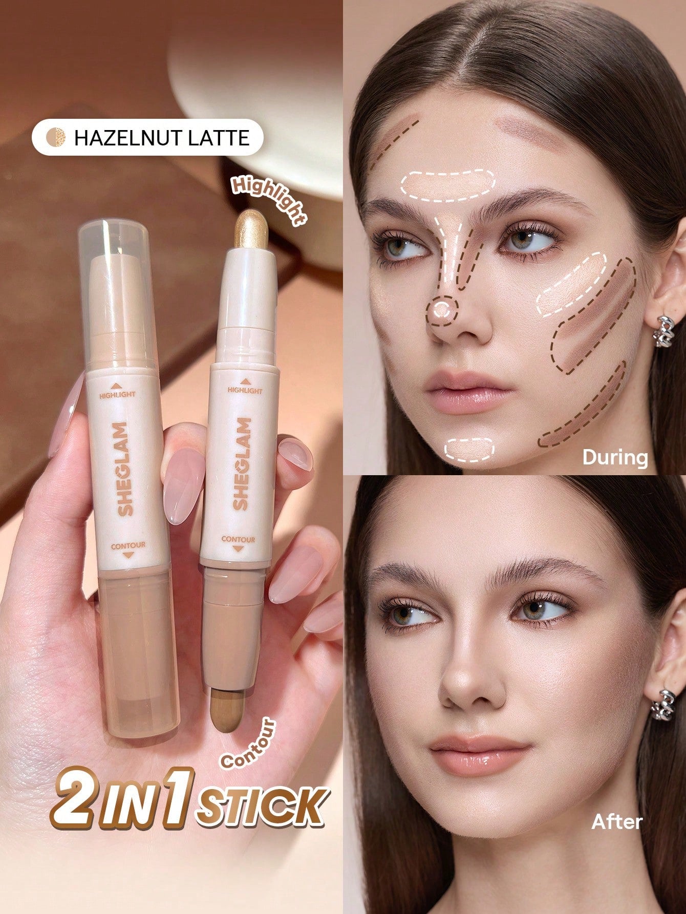 شيجلام 2-In-1 Contour و Highlight Stick - الصورة 10