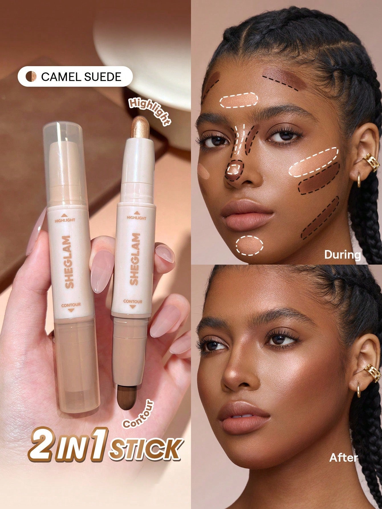 شيجلام 2-In-1 Contour و Highlight Stick - الصورة 7