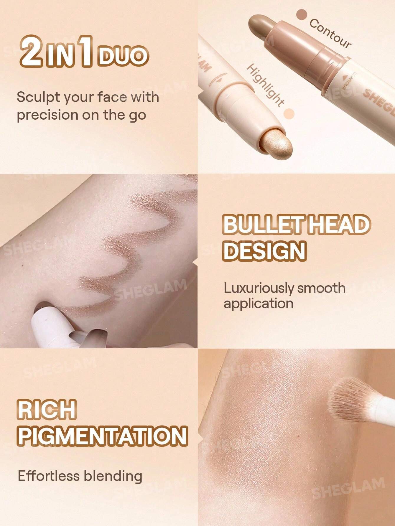 شيجلام 2-In-1 Contour و Highlight Stick - الصورة 11