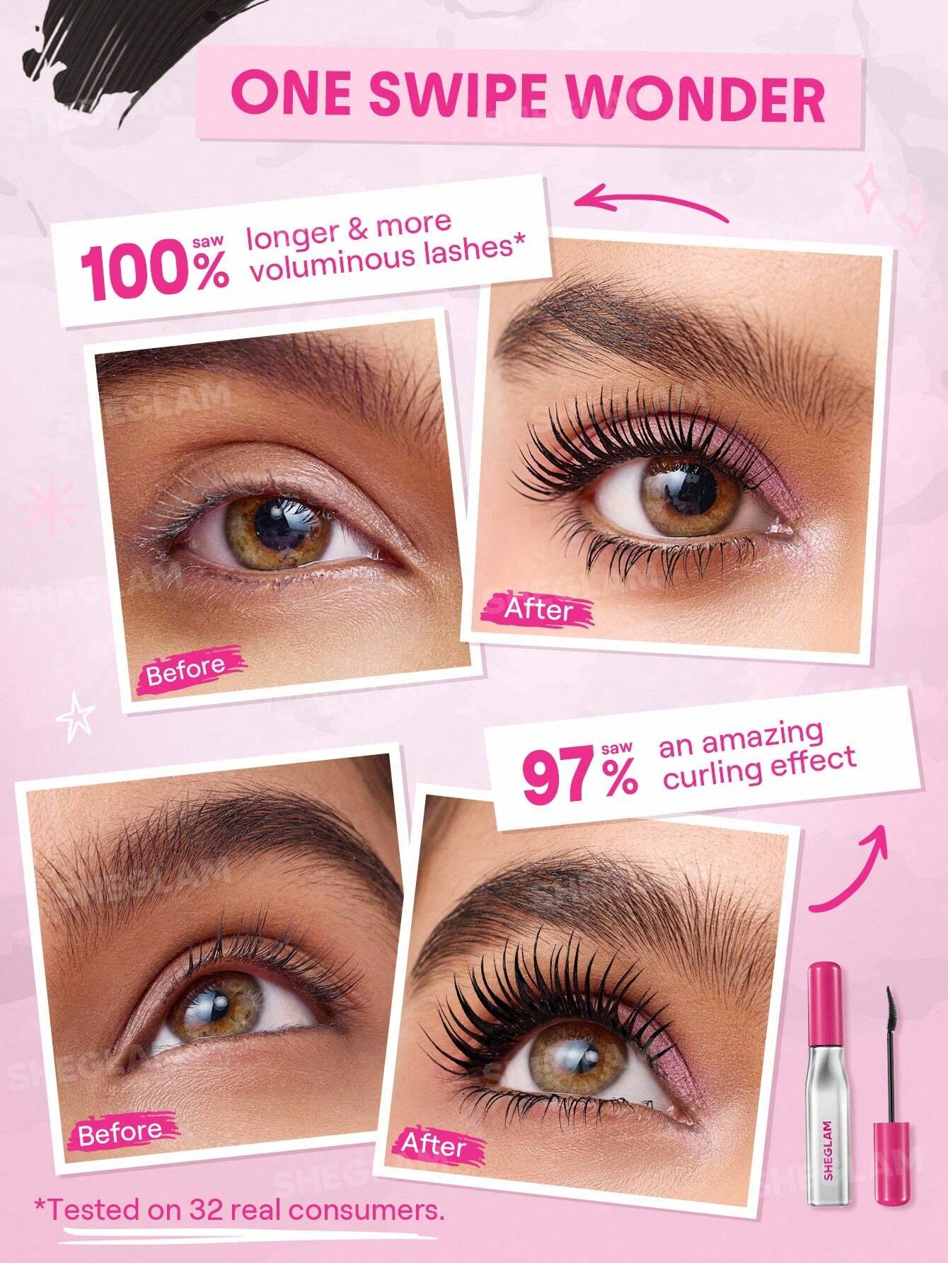 شيجلام Lashlighter Up و Out ماسكارا - الصورة 4