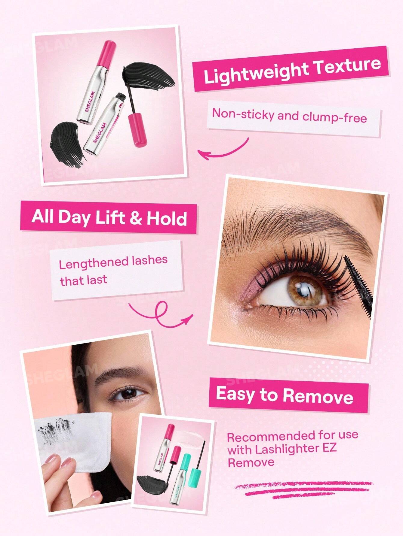شيجلام Lashlighter Up و Out ماسكارا - الصورة 3