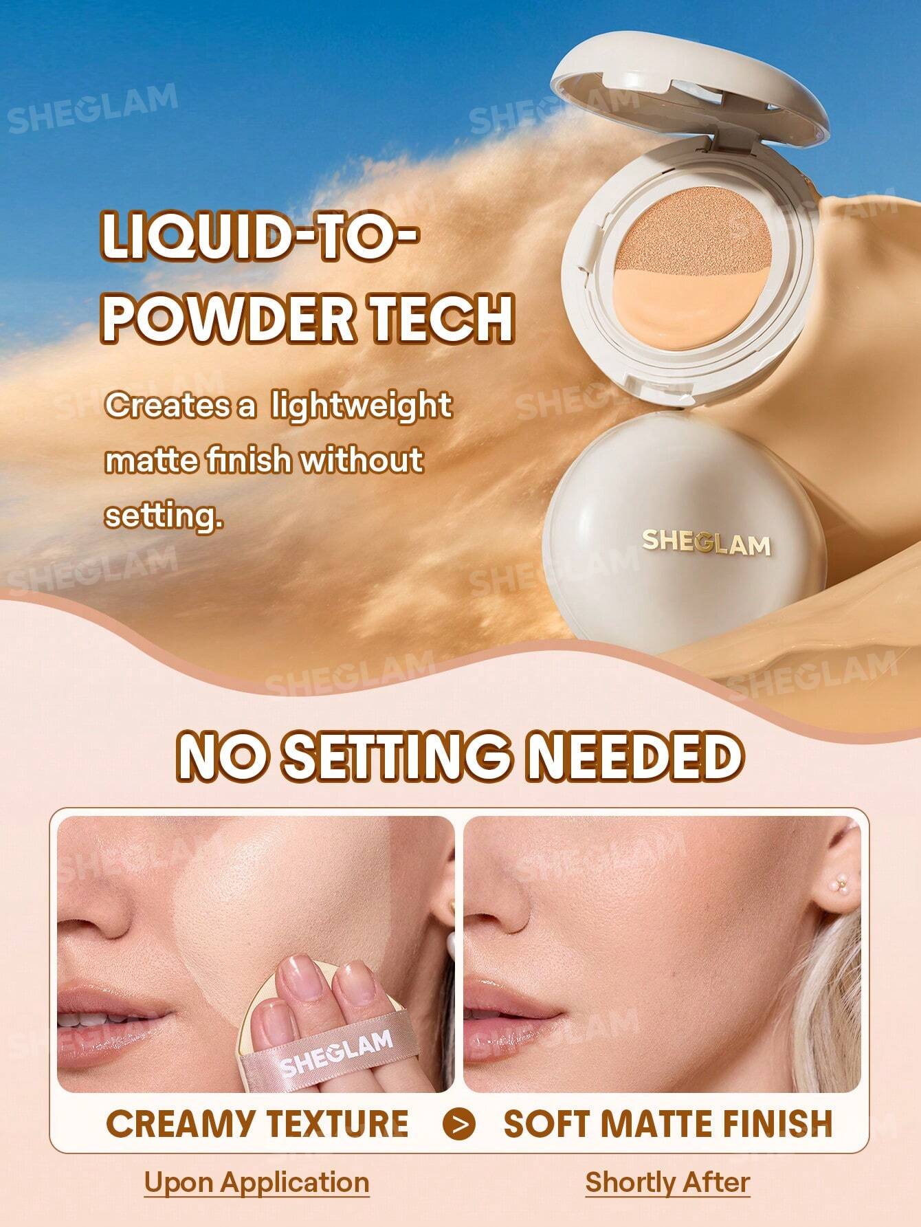 شيجلام Lock و Go Long Lasting Cushion كريم أساس - الصورة 16
