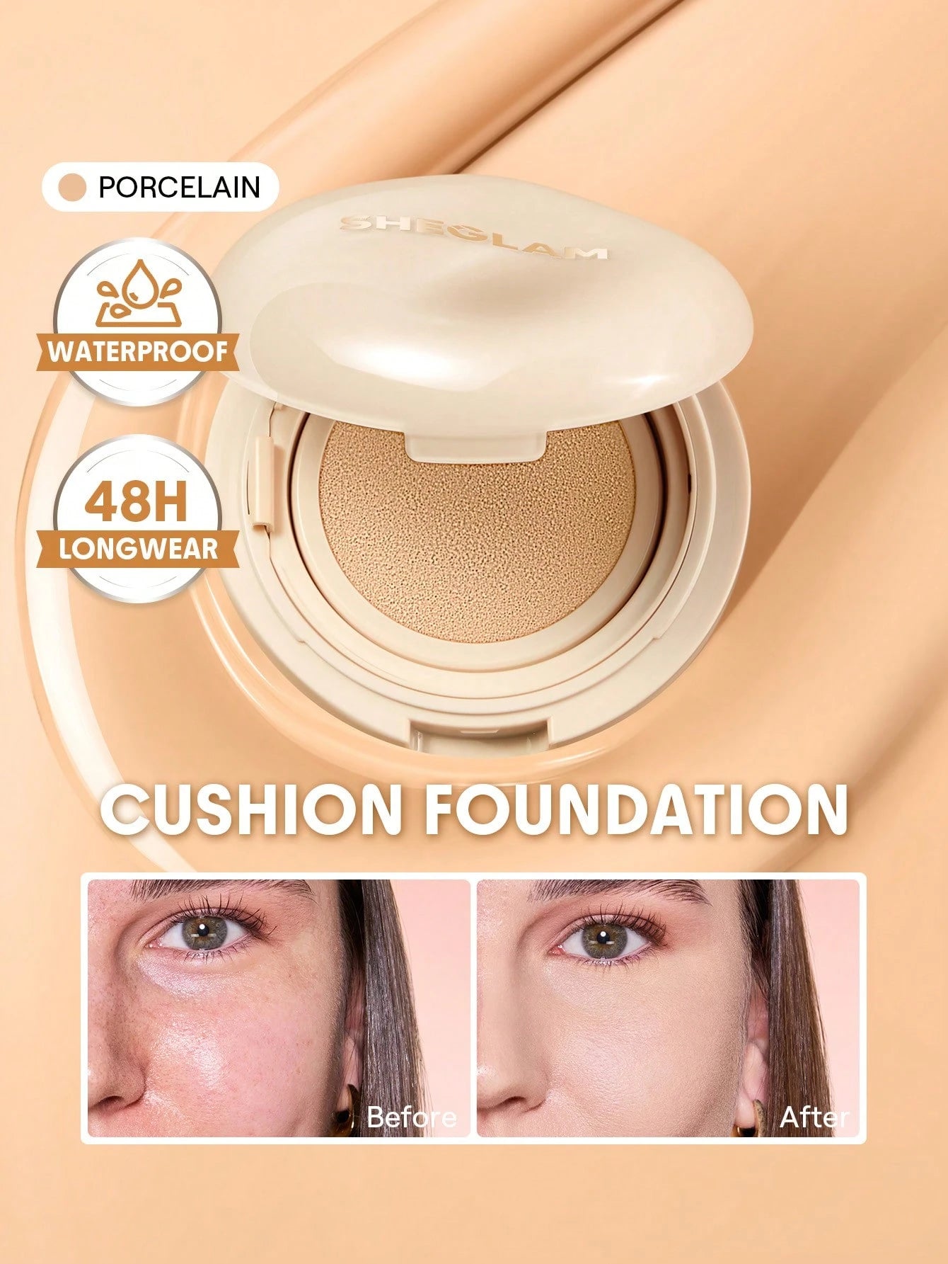 شيجلام Lock و Go Long Lasting Cushion كريم أساس - الصورة 5