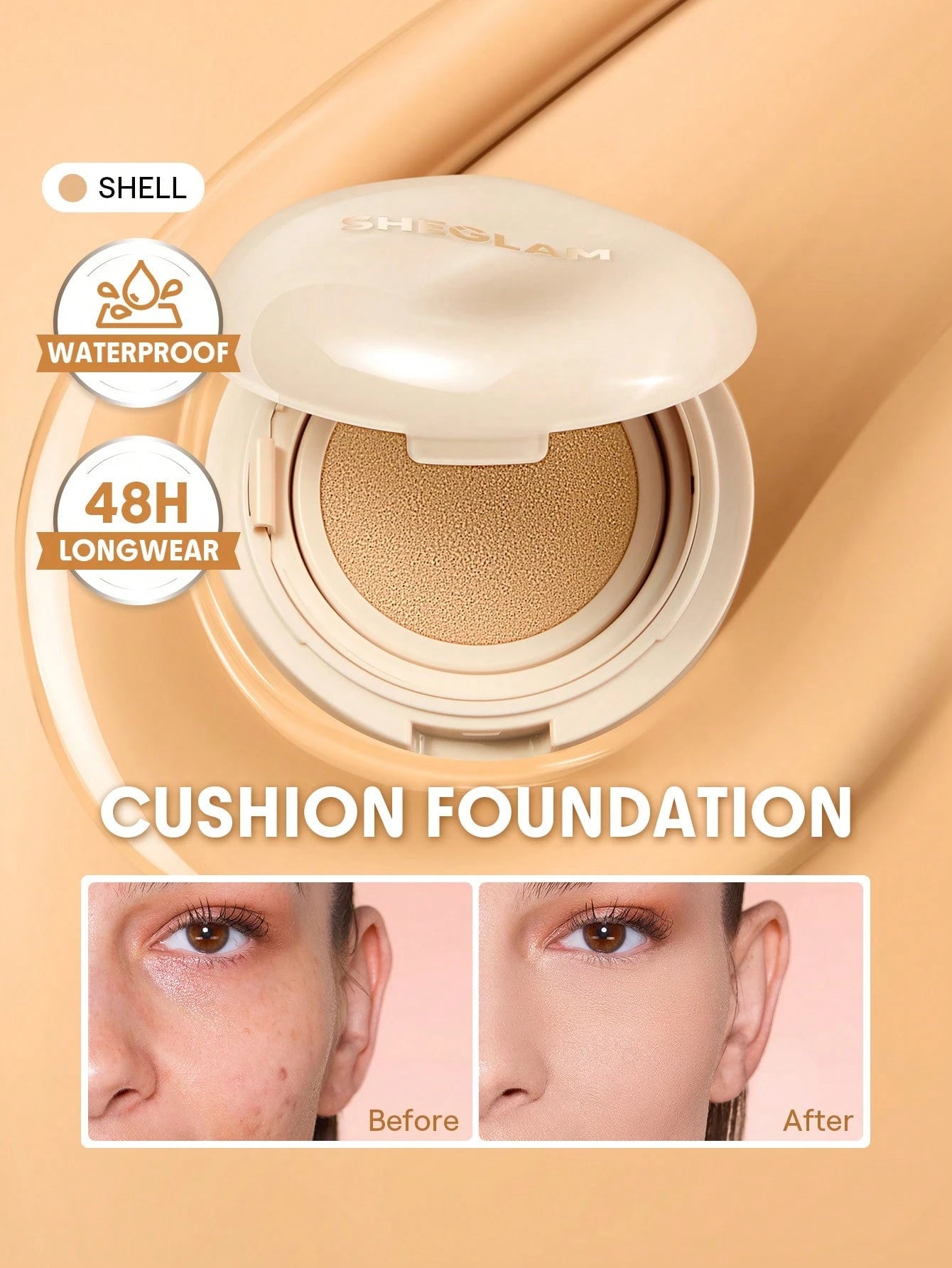 شيجلام Lock و Go Long Lasting Cushion كريم أساس - الصورة 21