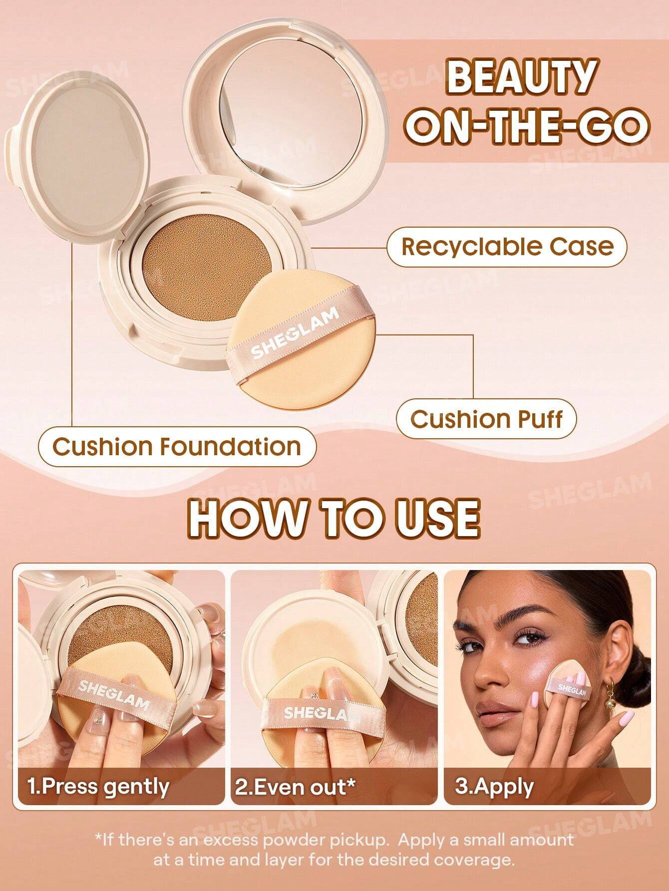 شيجلام Lock و Go Long Lasting Cushion كريم أساس - الصورة 9