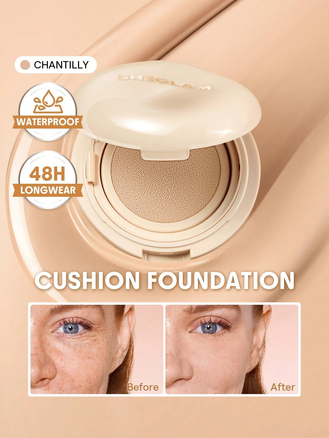 شيجلام Lock و Go Long Lasting Cushion كريم أساس - الصورة 4