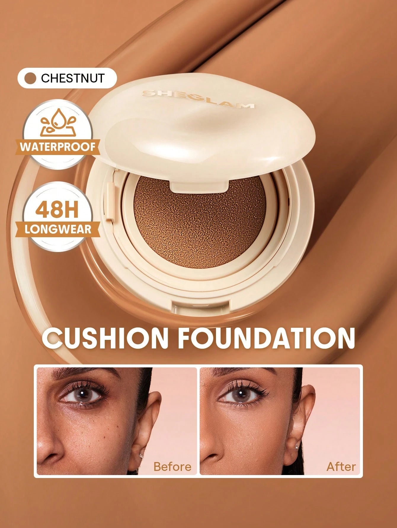 شيجلام Lock و Go Long Lasting Cushion كريم أساس - الصورة 31