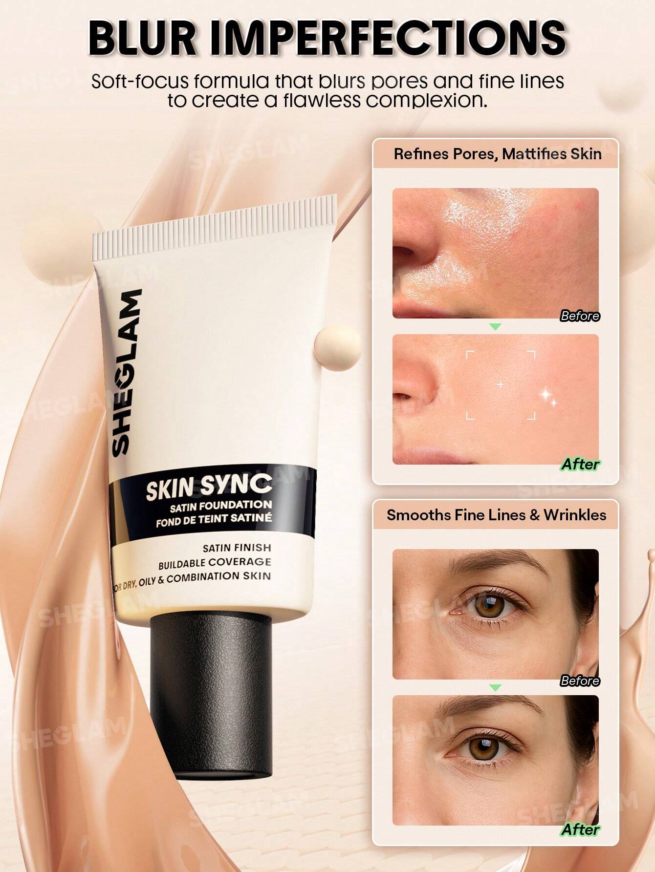 شيجلام Skin Sync Satin كريم أساس - الصورة 6