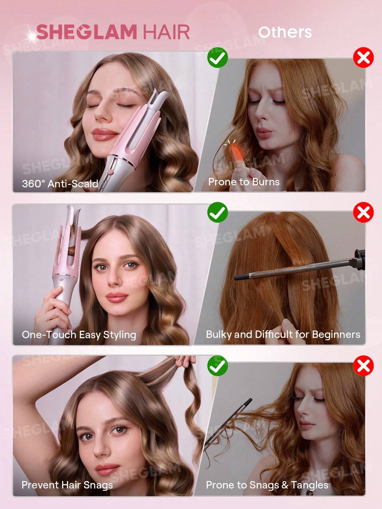 شيجلام Hair Cupid s Charm One Touch Instant Curler 1/25mm - الصورة 8