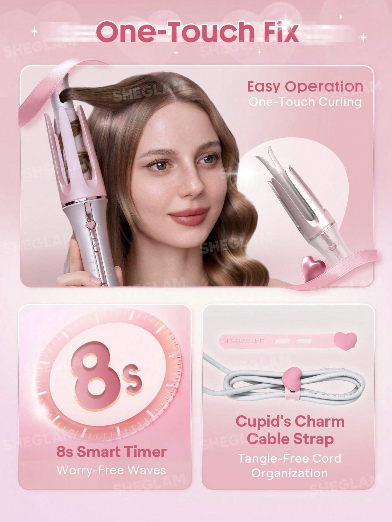 شيجلام Hair Cupid s Charm One Touch Instant Curler 1/25mm - الصورة 11
