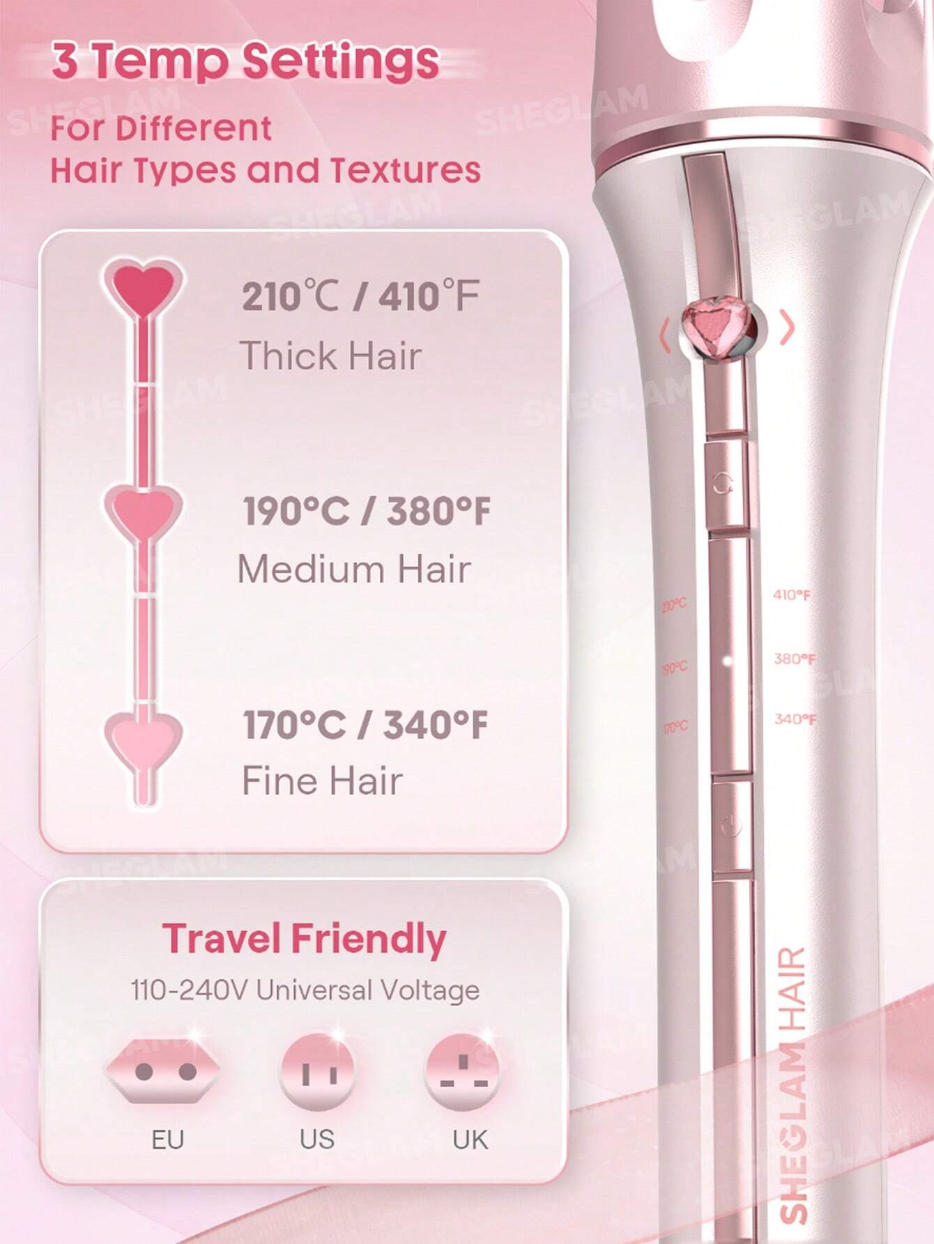 شيجلام Hair Cupid s Charm One Touch Instant Curler 1/25mm - الصورة 12