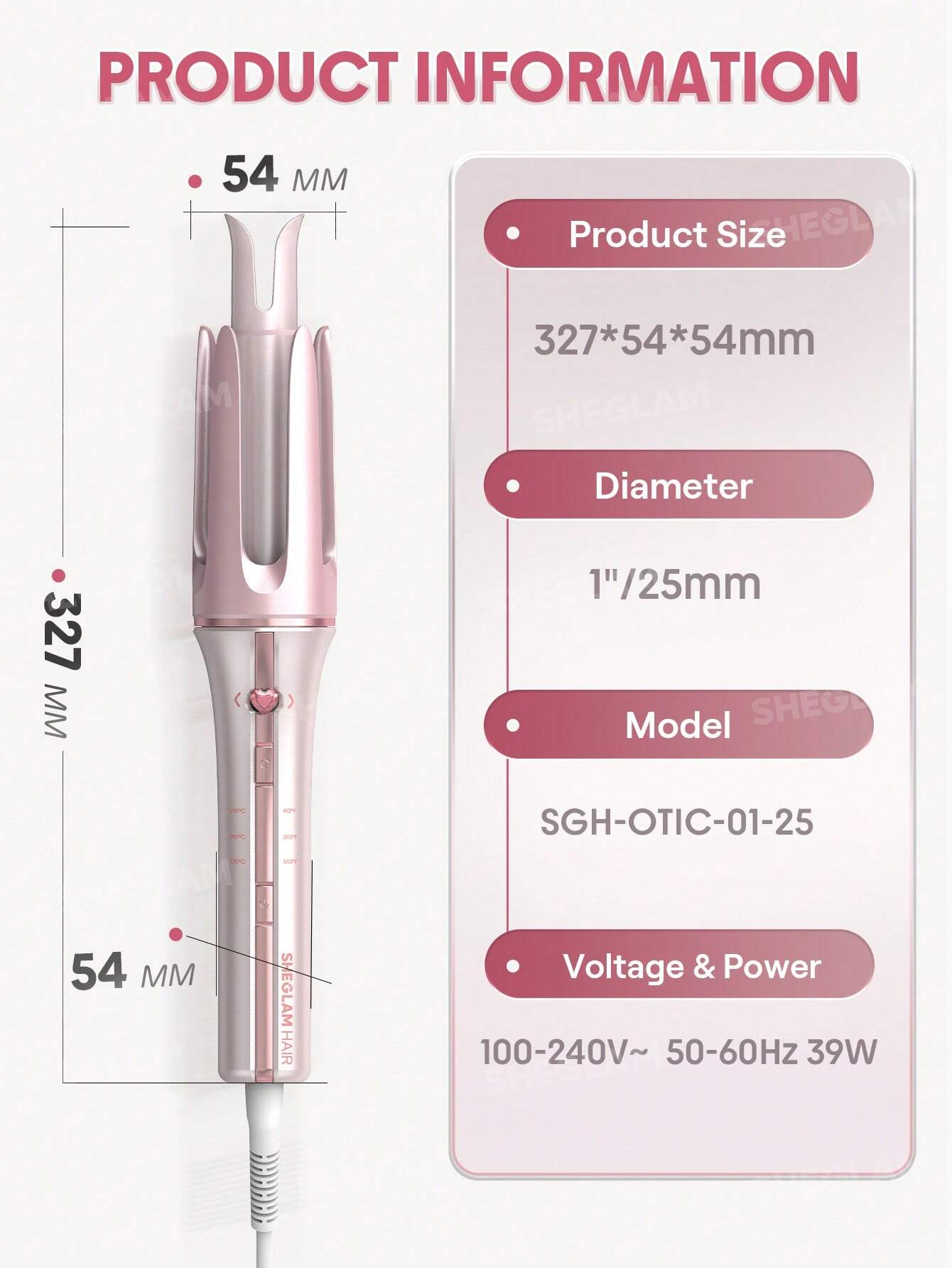 شيجلام Hair Cupid s Charm One Touch Instant Curler 1/25mm - الصورة 6