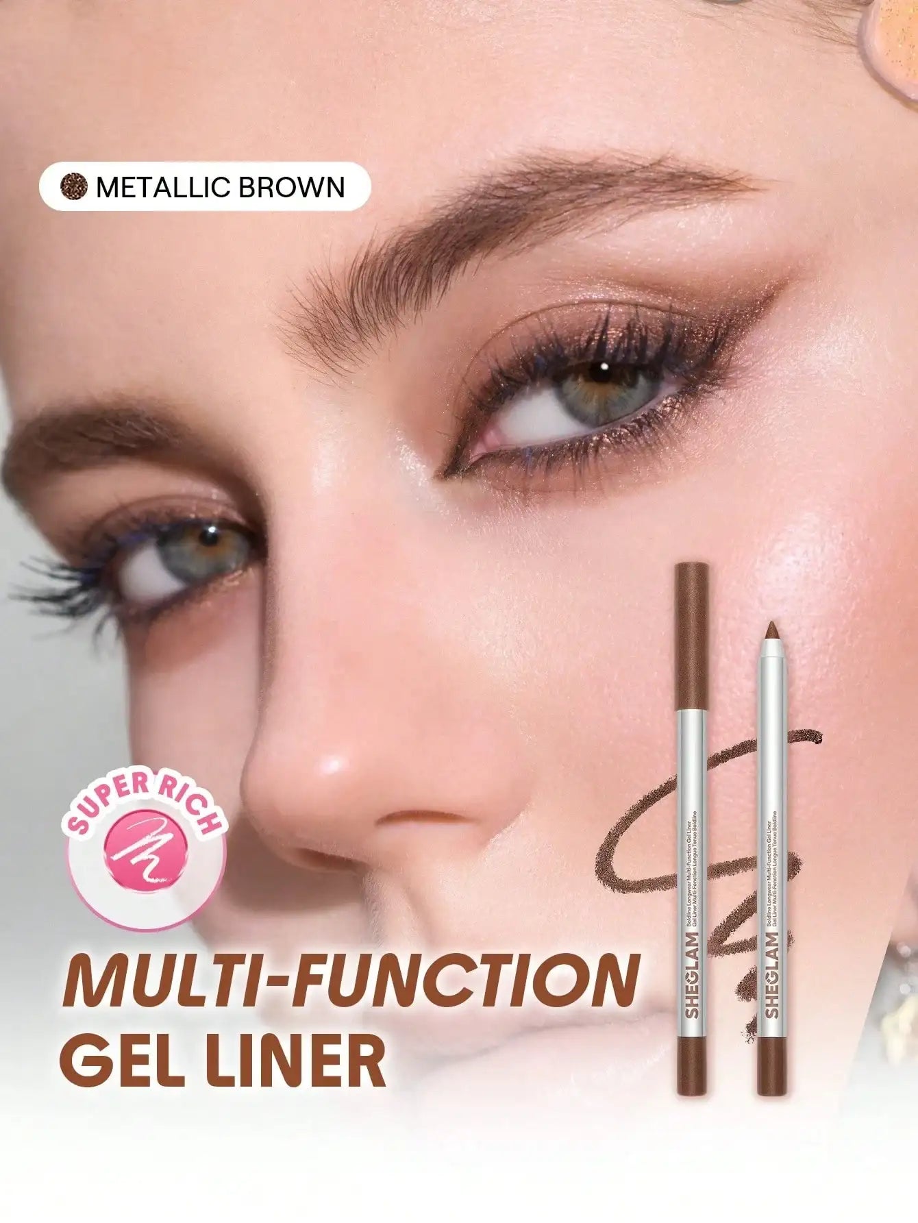 2 شيجلام Boldline آيلاينر جل + free شيجلام Boldline جل Liner Sharpener - الصورة 5