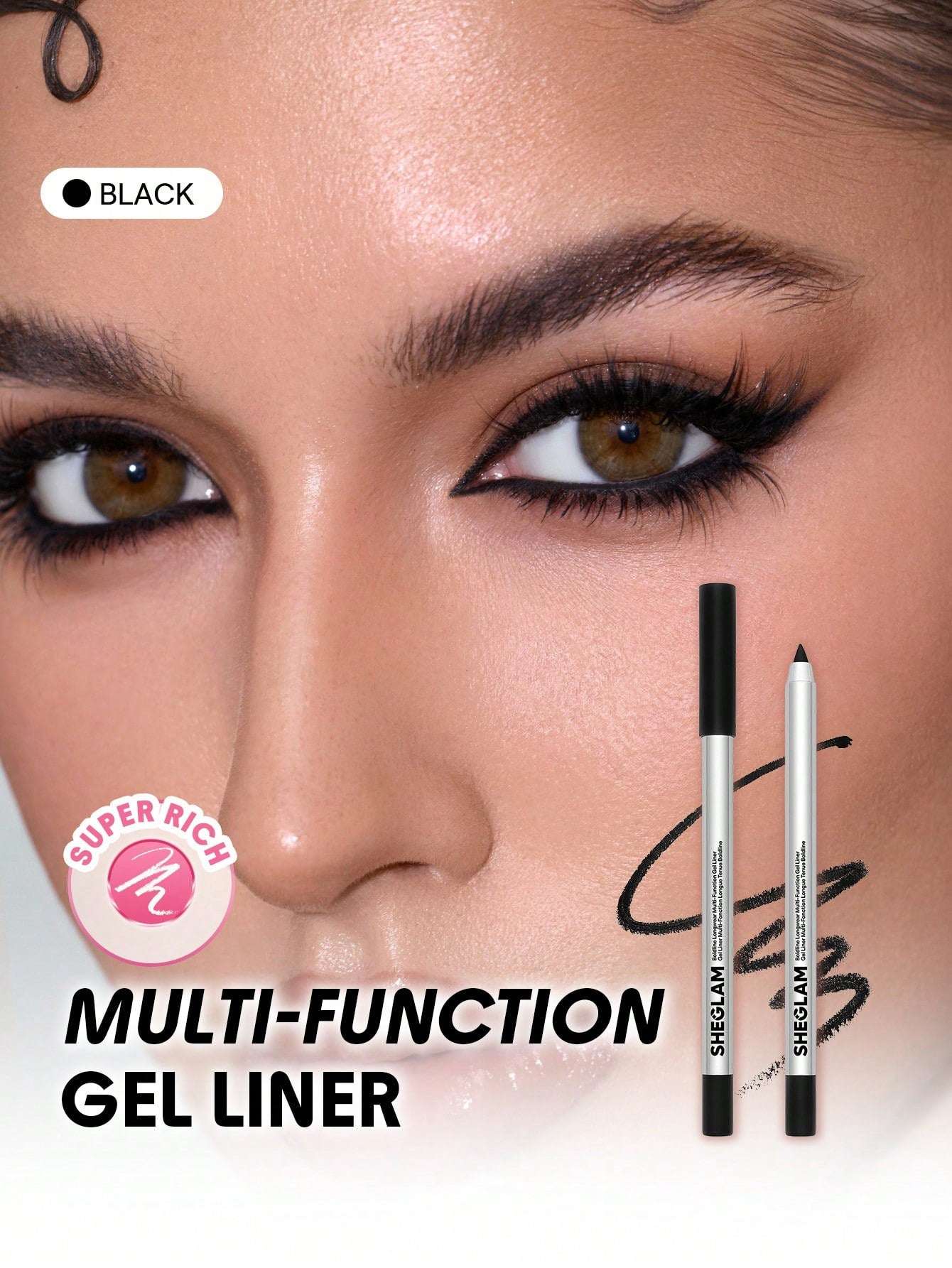2 شيجلام Boldline آيلاينر جل + free شيجلام Boldline جل Liner Sharpener - الصورة 7