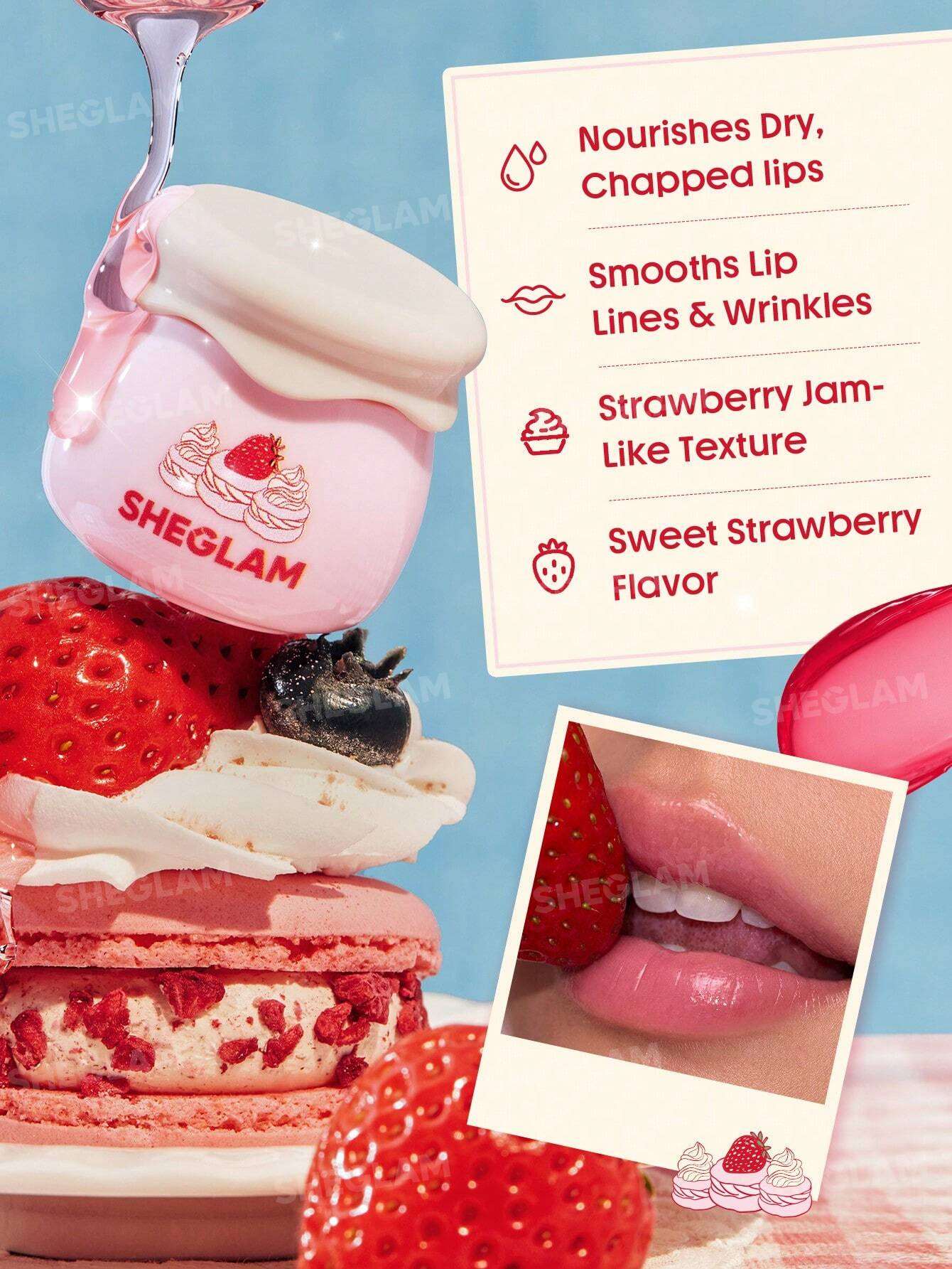 شيجلام berry jam lip ماسك pot - الصورة 5