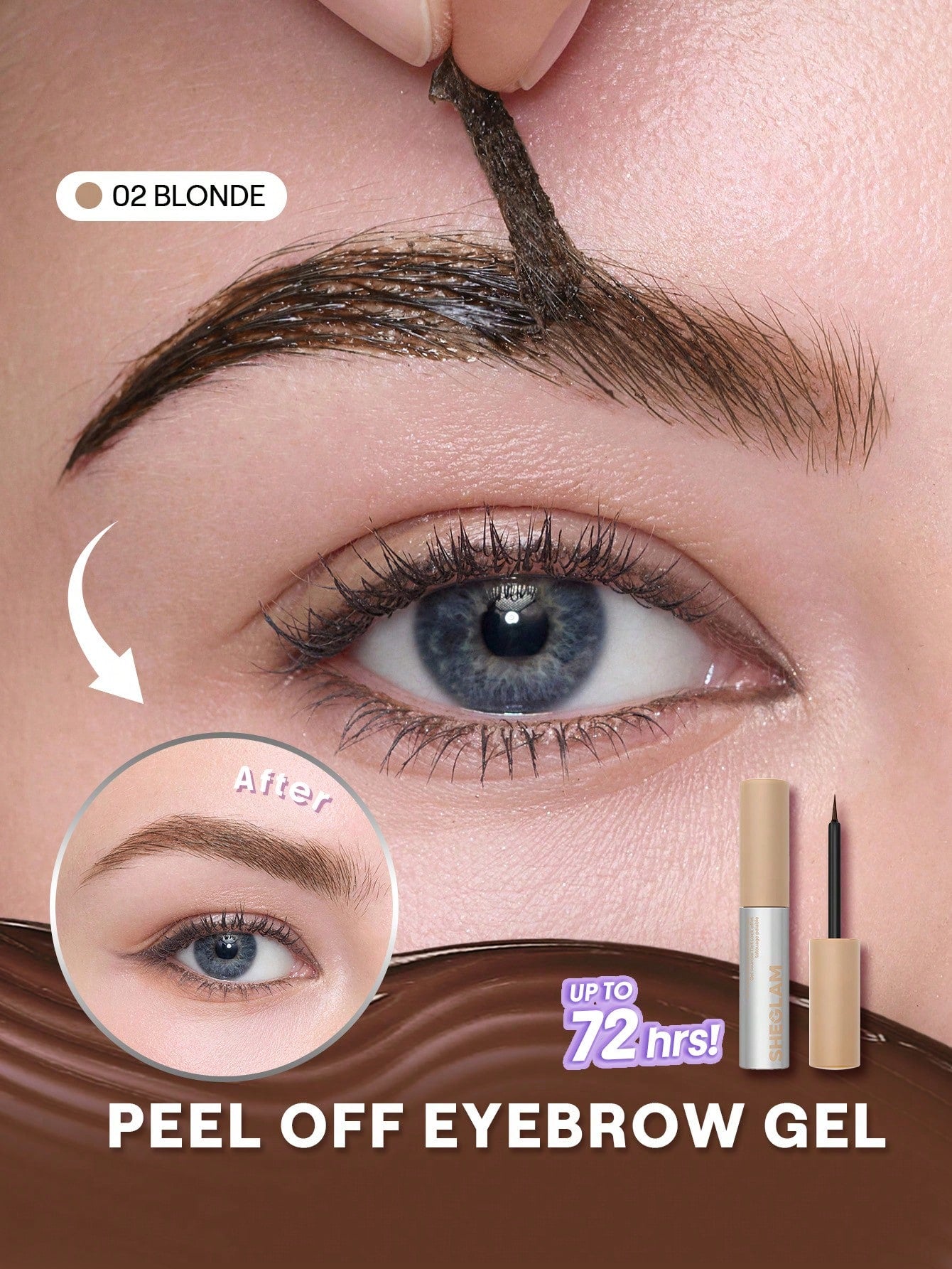 شيجلام Tint Lock Tattoo Peel Off Brow جل - الصورة 22