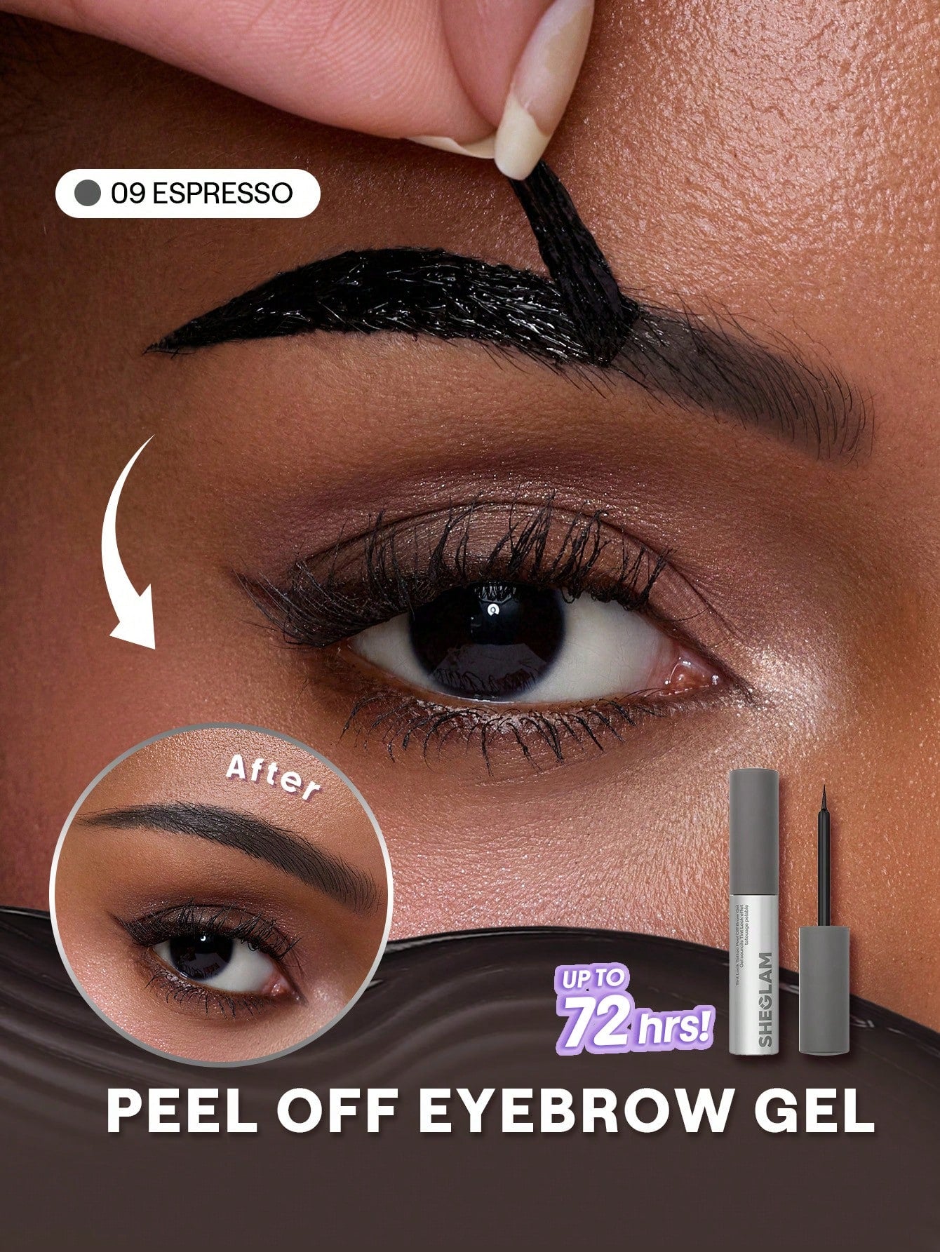 شيجلام Tint Lock Tattoo Peel Off Brow جل - الصورة 4