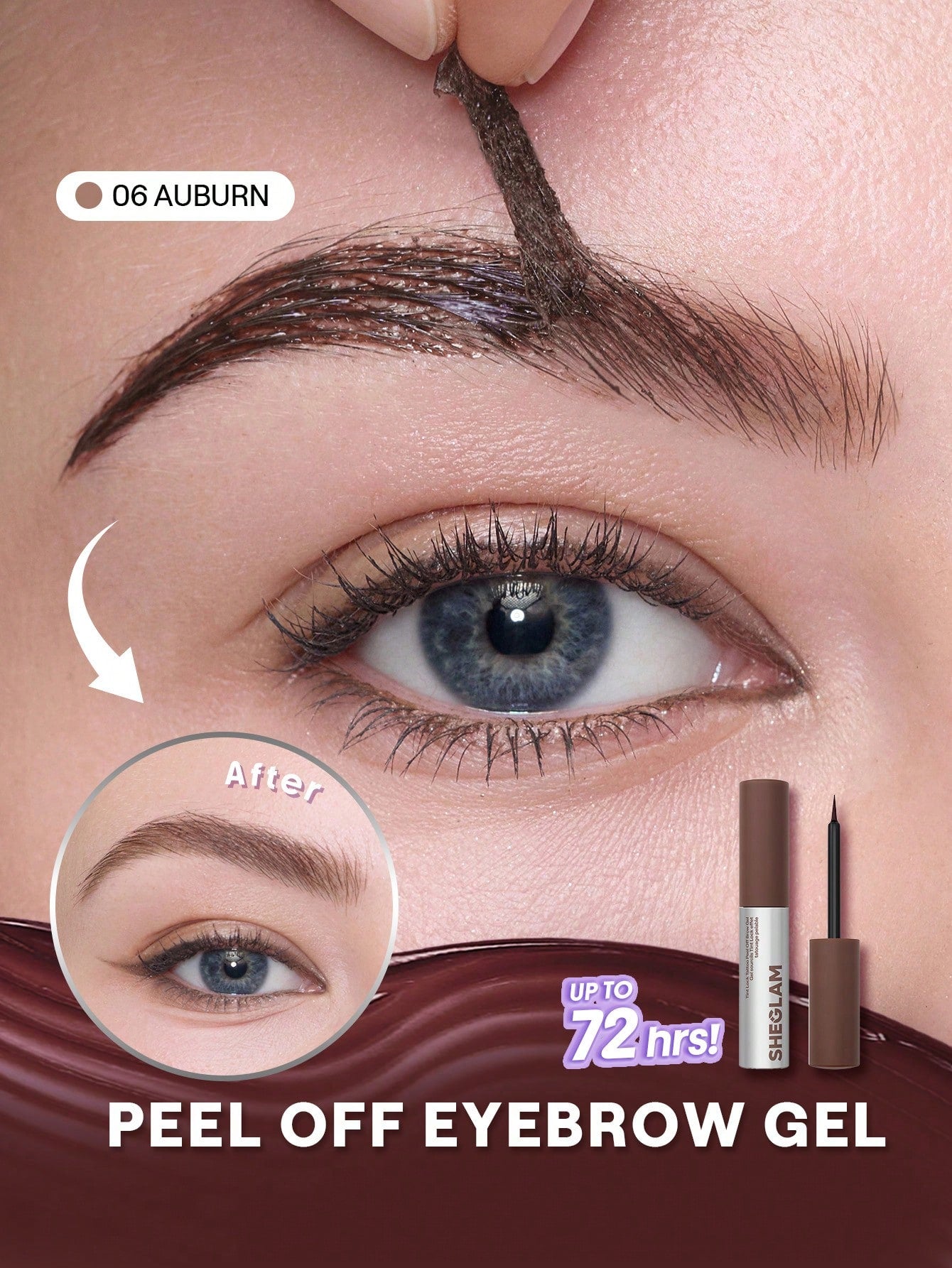شيجلام Tint Lock Tattoo Peel Off Brow جل - الصورة 5