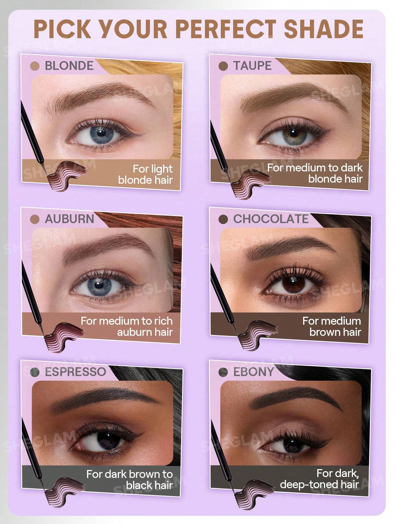 شيجلام Tint Lock Tattoo Peel Off Brow جل - الصورة 17