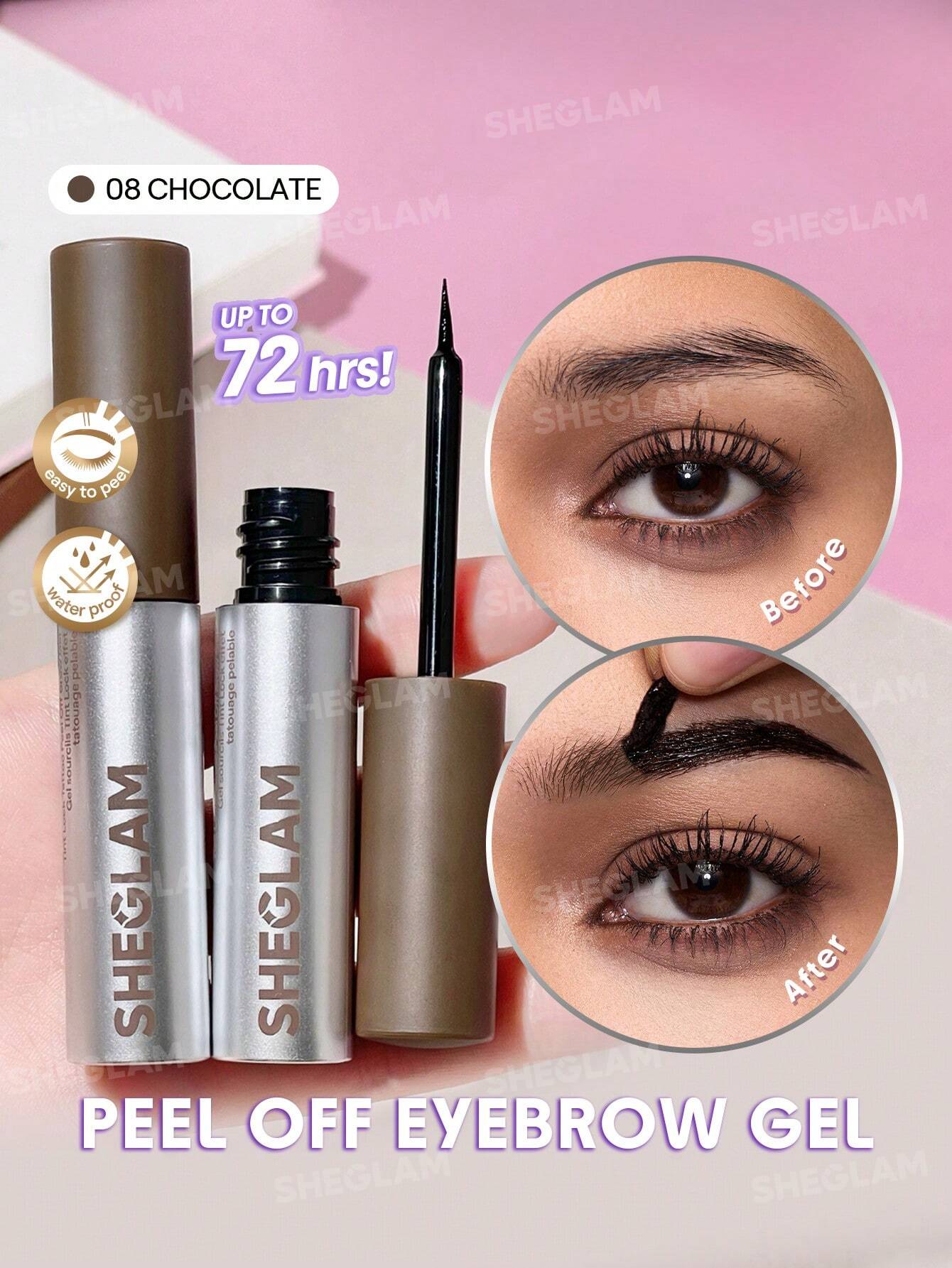 شيجلام Tint Lock Tattoo Peel Off Brow جل - الصورة 2