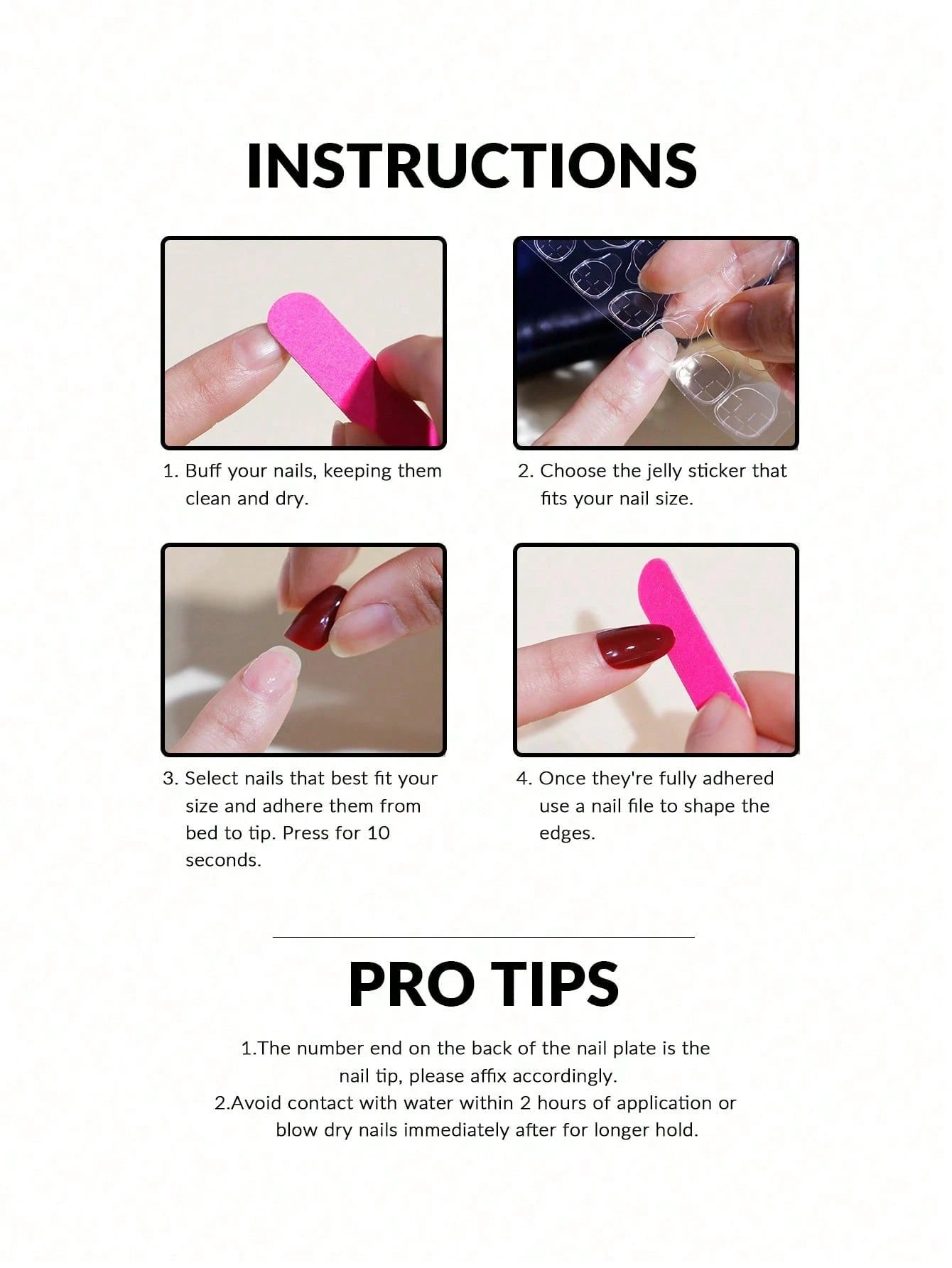 شي إن 180 a complete acrylic press-on artificial nail طقم - الصورة 3