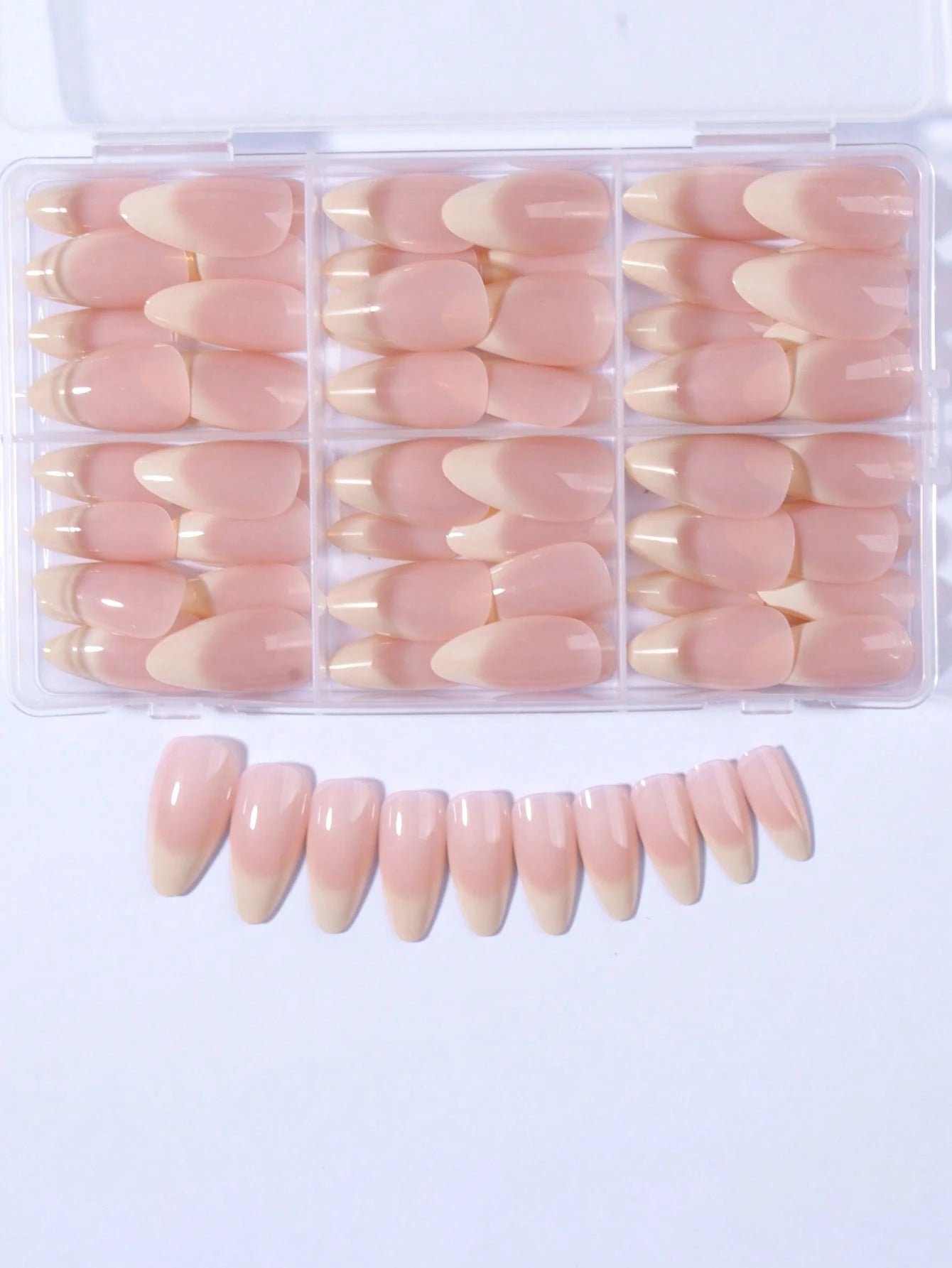 شي إن 144قطع Press-On Full Cover Acrylic False Nails طقم - الصورة 2
