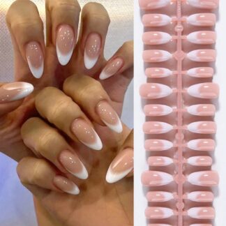 شي إن 150قطع Long لوز-Shaped Fake Nail طقم