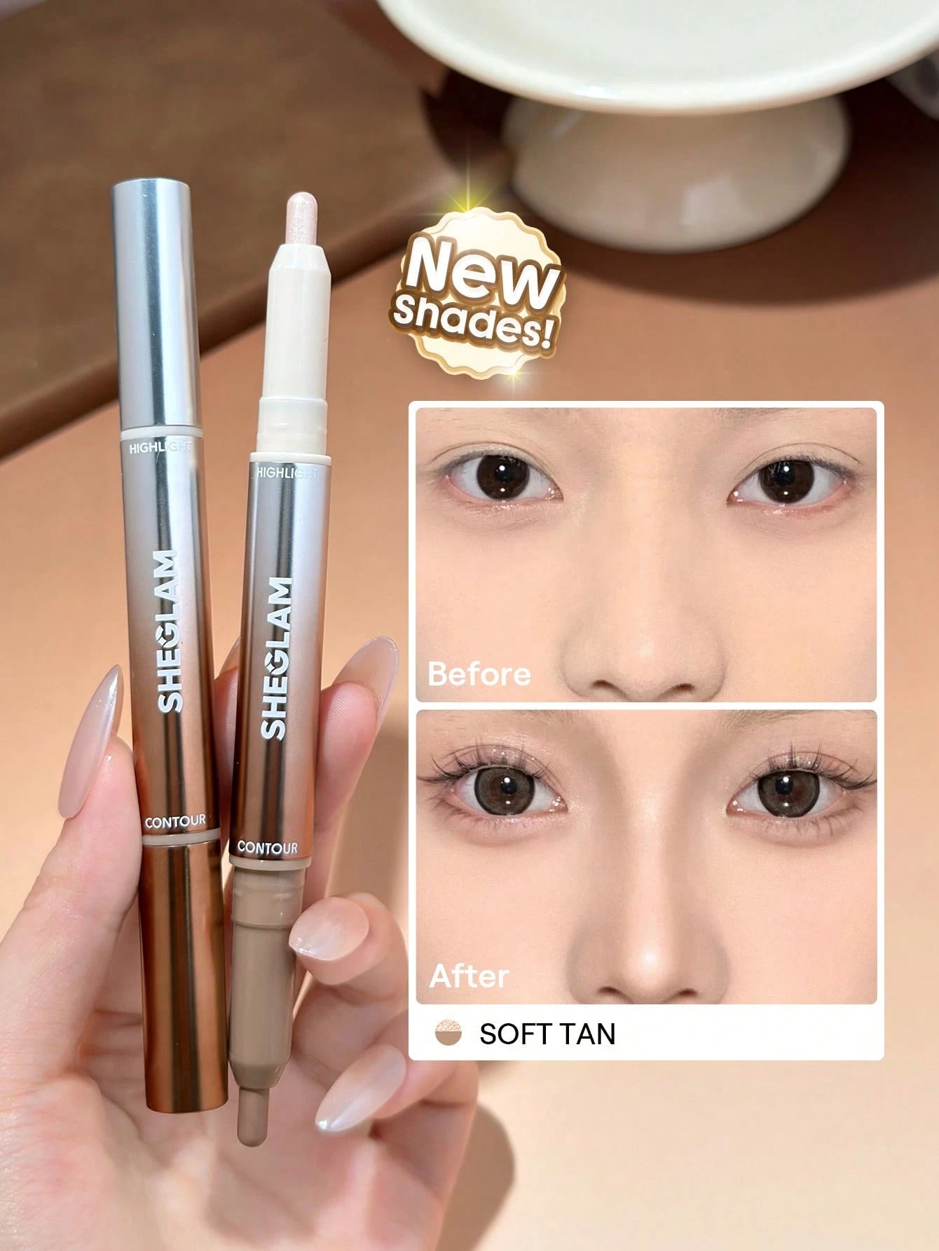 شيجلام Fine Line 2-In-1 Nose Contour و Highlight Pen - الصورة 14